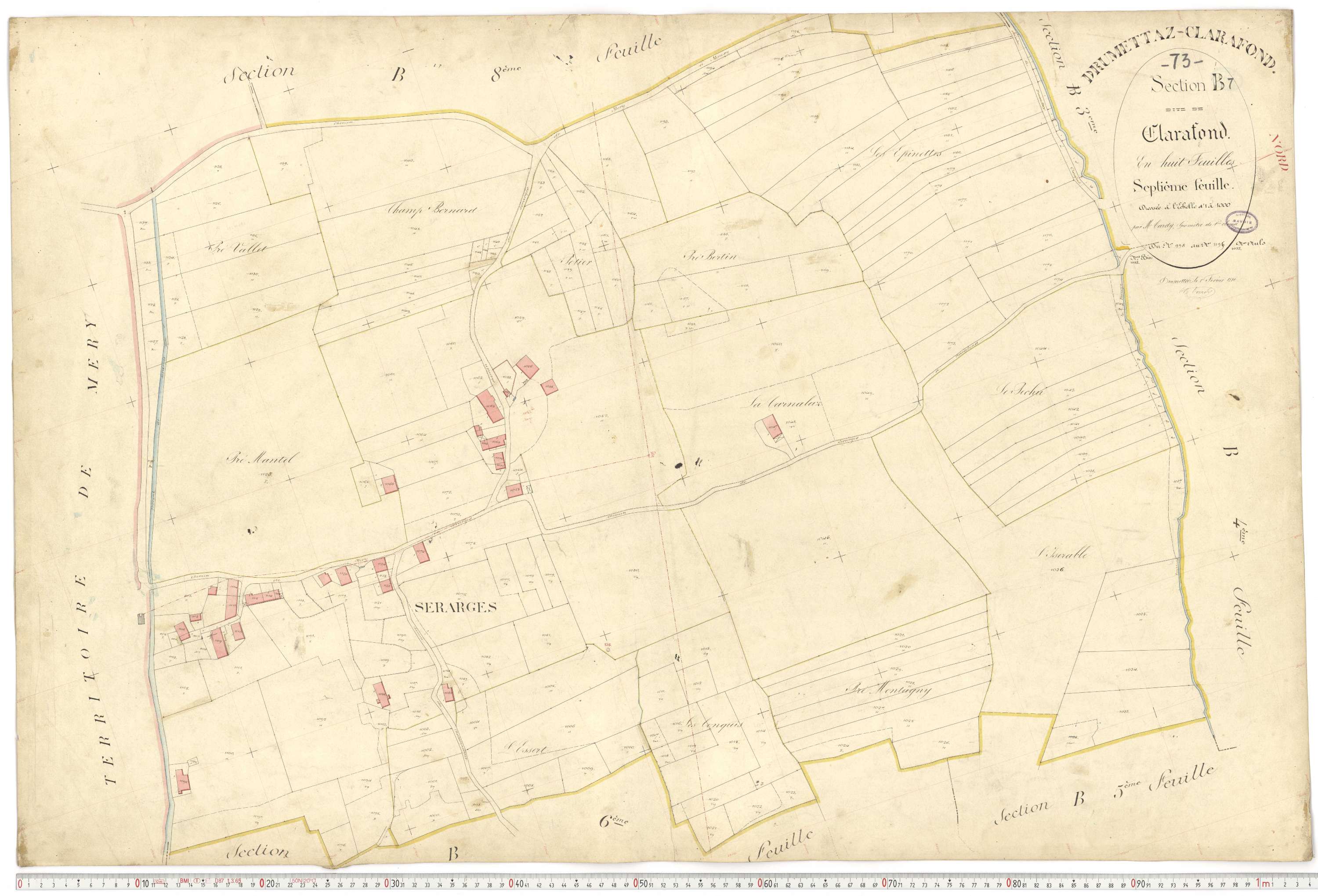 Drumettaz-Clarafond - Plans cadastraux du premier cadastre français.