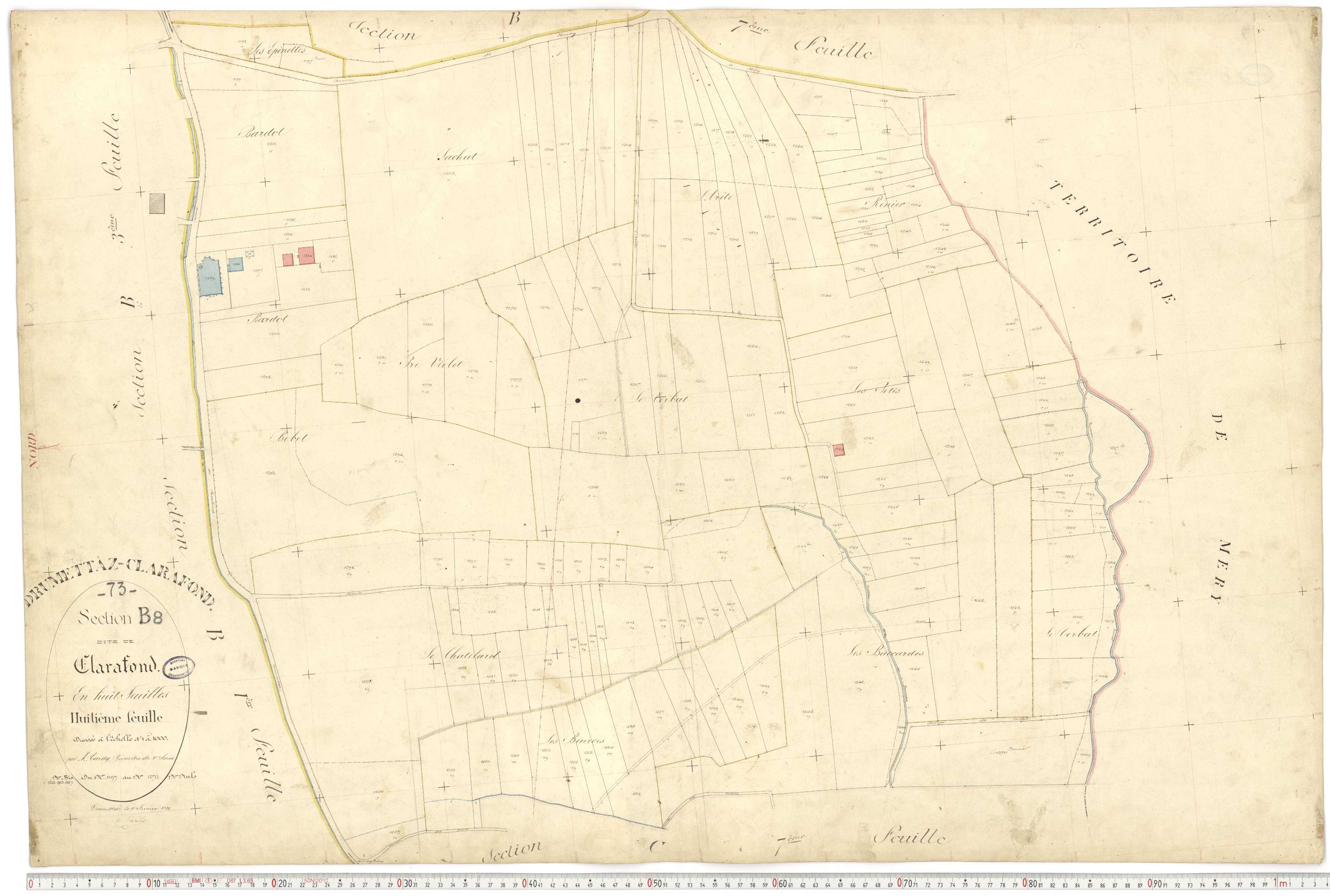 Drumettaz-Clarafond - Plans cadastraux du premier cadastre français.