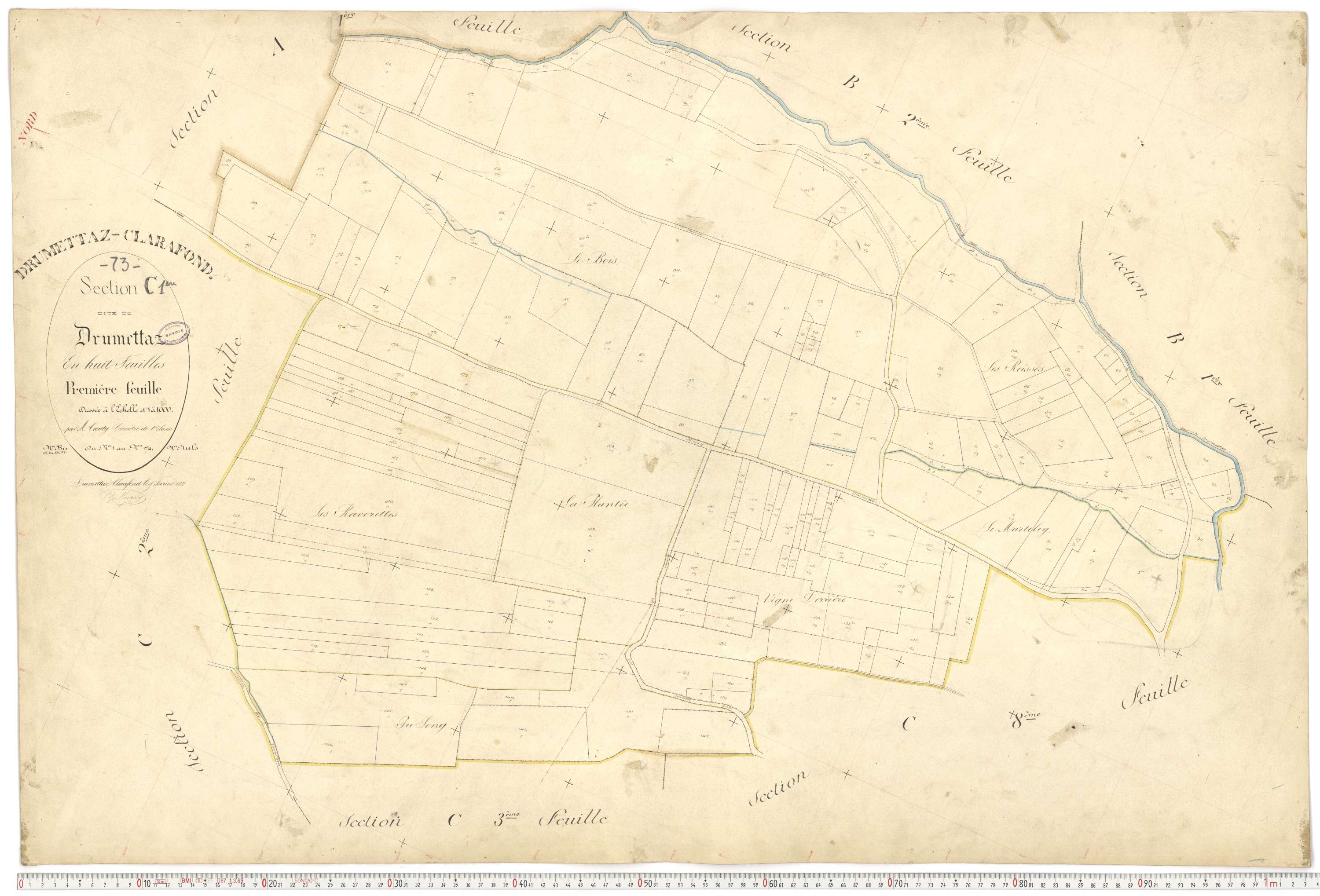 Drumettaz-Clarafond - Plans cadastraux du premier cadastre français.