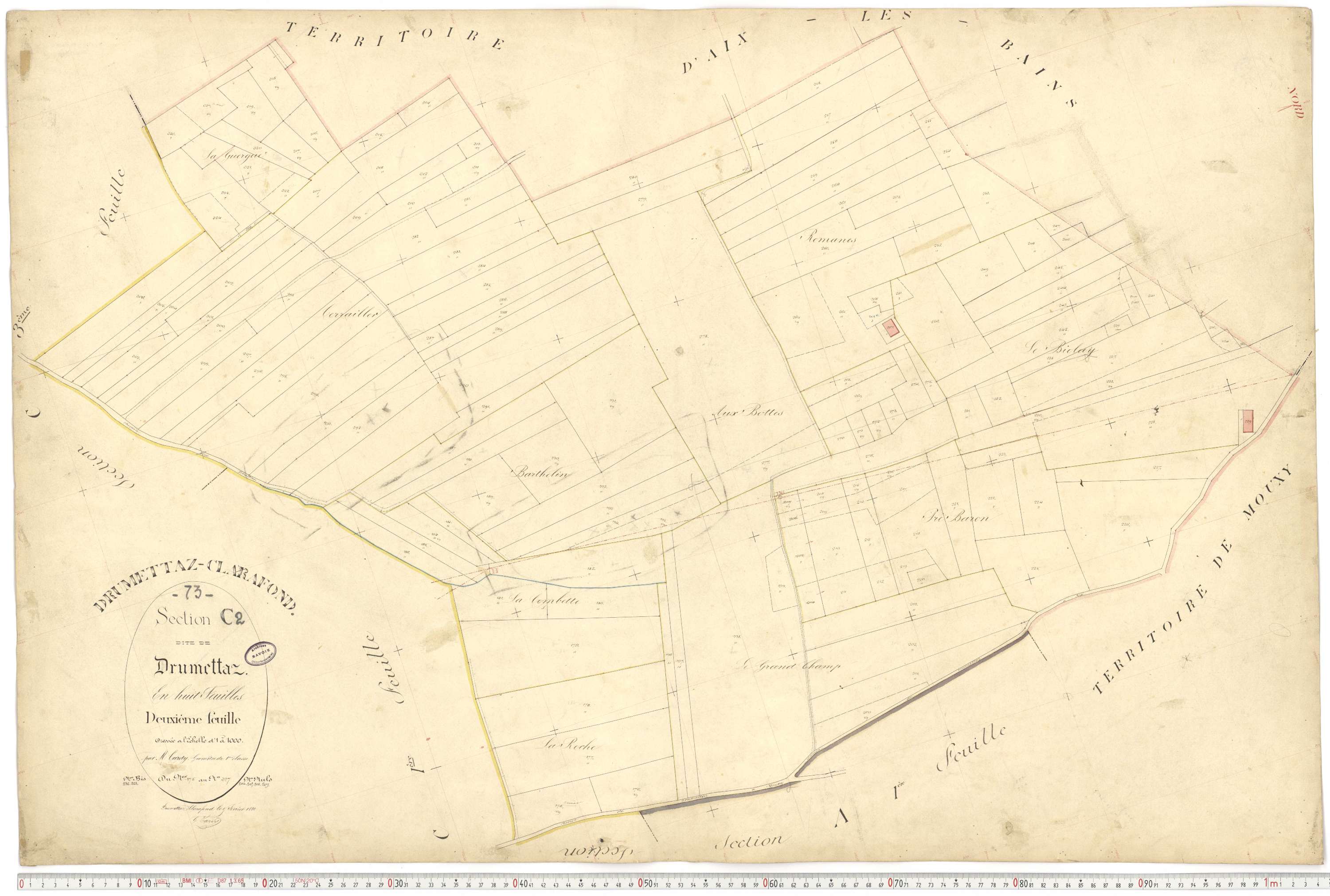 Drumettaz-Clarafond - Plans cadastraux du premier cadastre français.