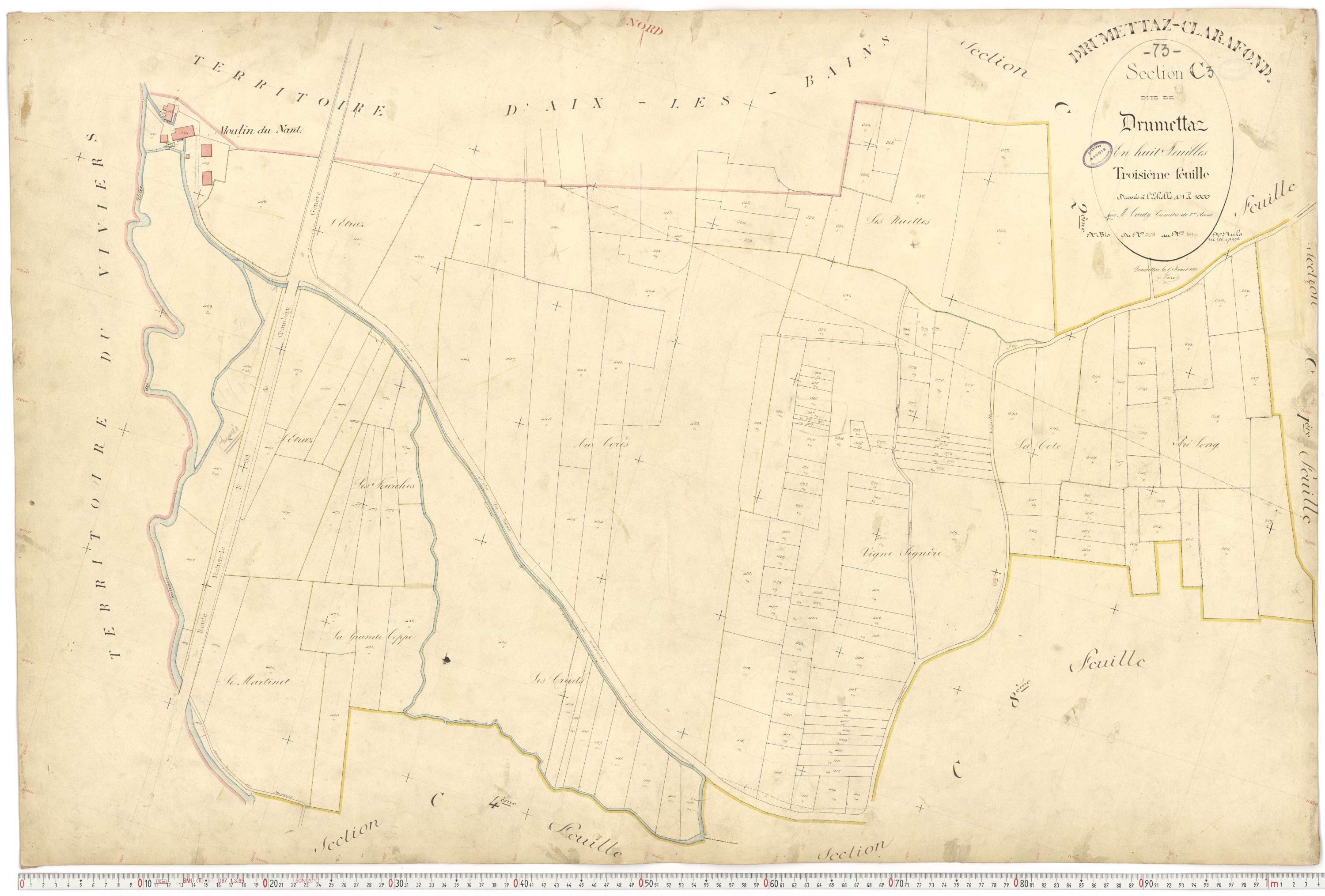 Drumettaz-Clarafond - Plans cadastraux du premier cadastre français.