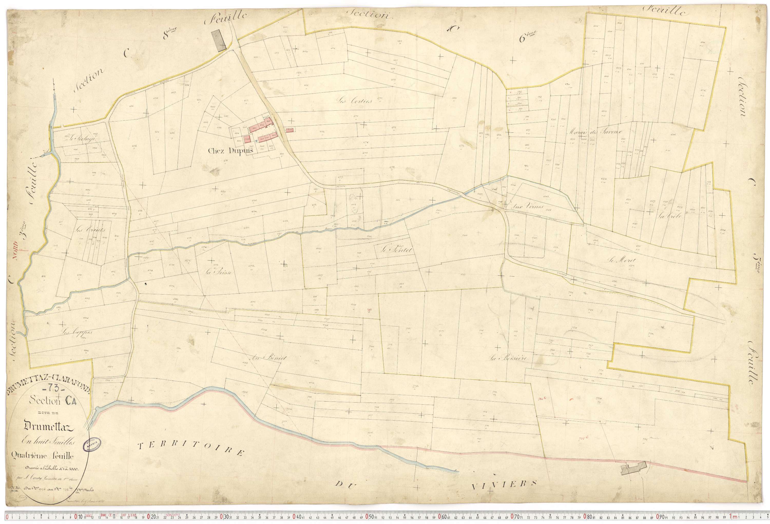 Drumettaz-Clarafond - Plans cadastraux du premier cadastre français.