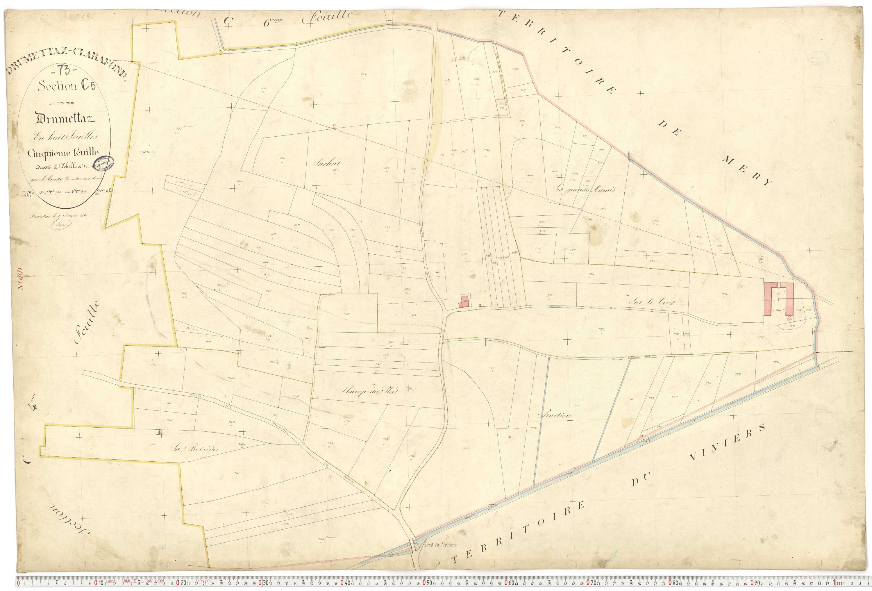 Drumettaz-Clarafond - Plans cadastraux du premier cadastre français.