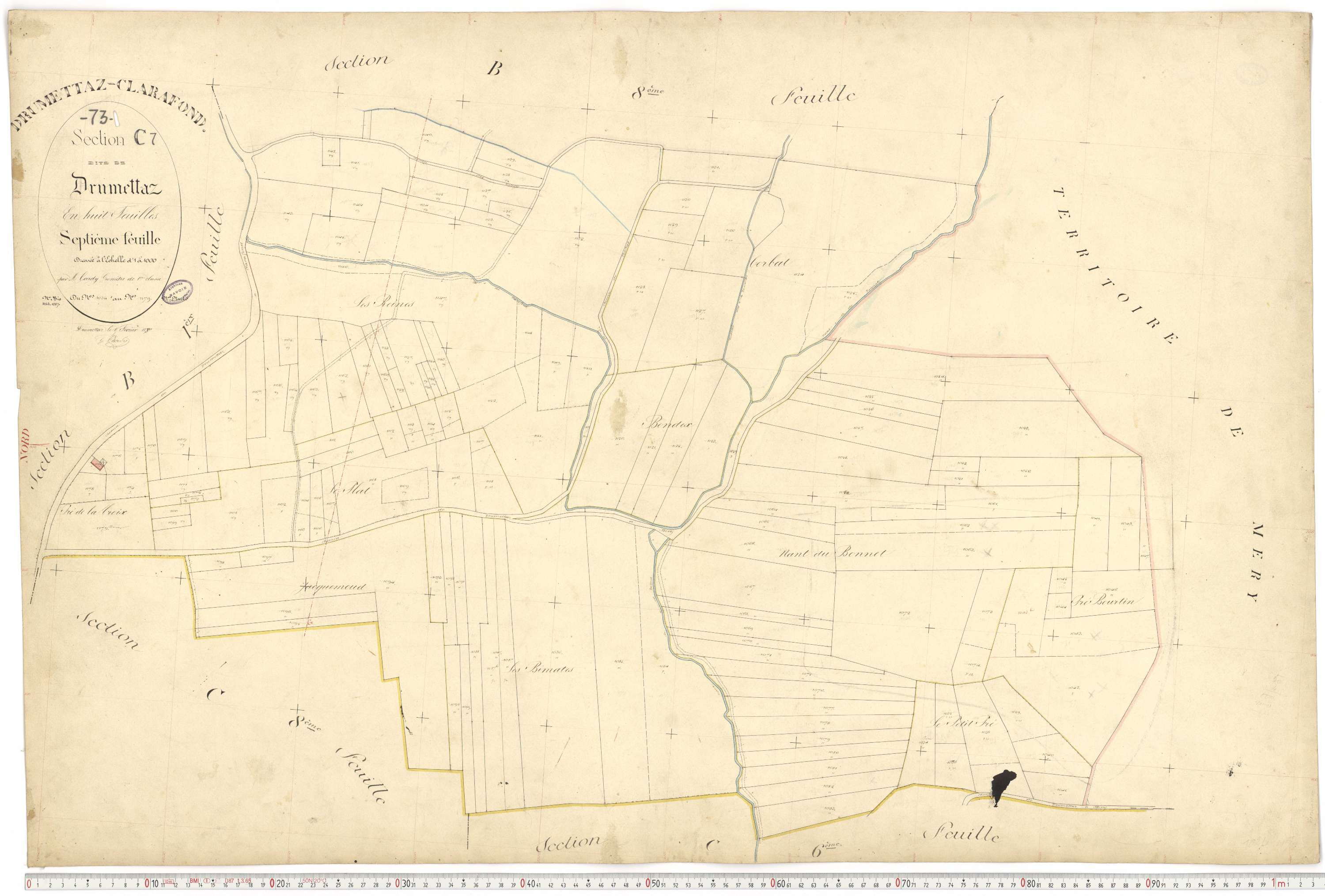 Drumettaz-Clarafond - Plans cadastraux du premier cadastre français.