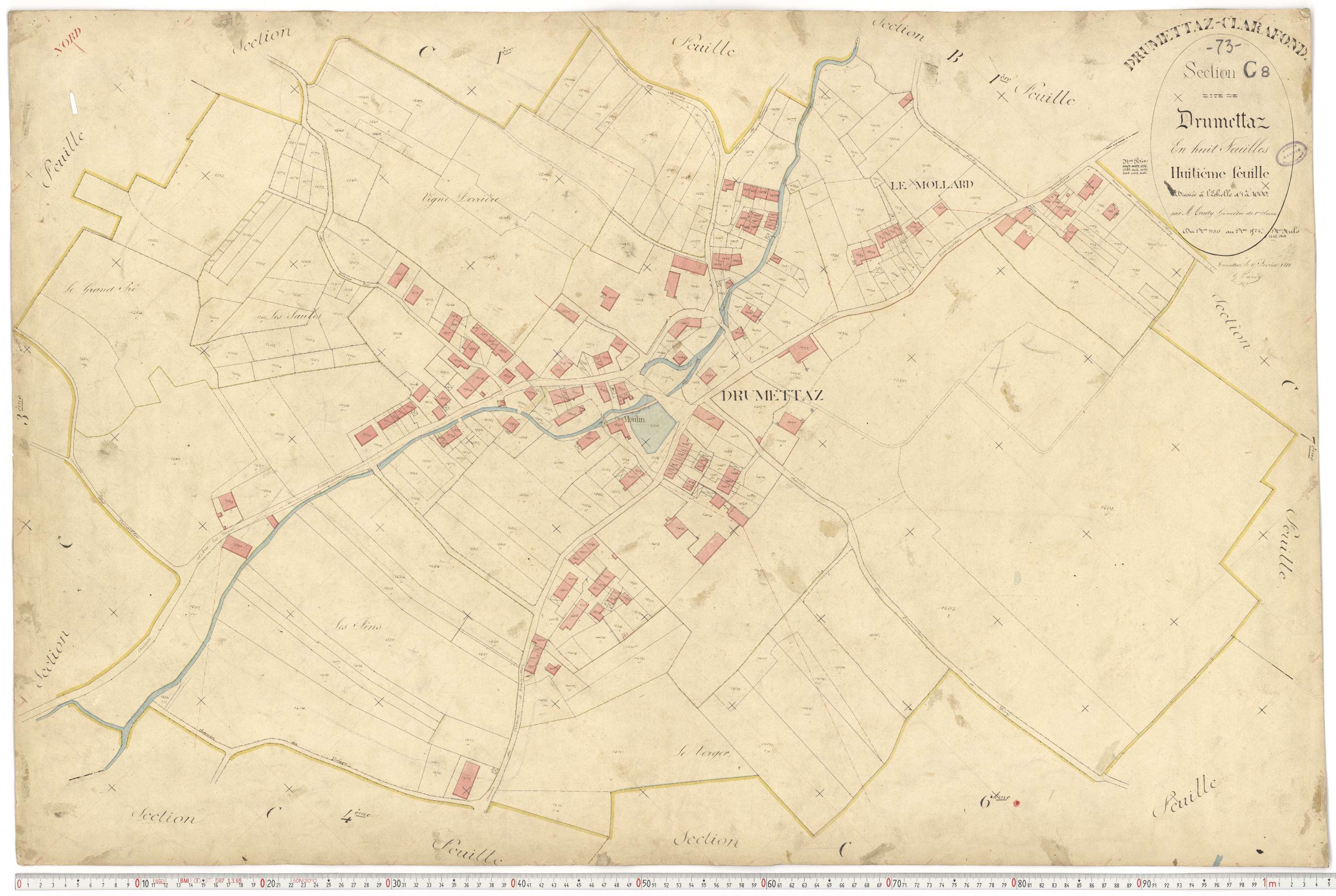 Drumettaz-Clarafond - Plans cadastraux du premier cadastre français.