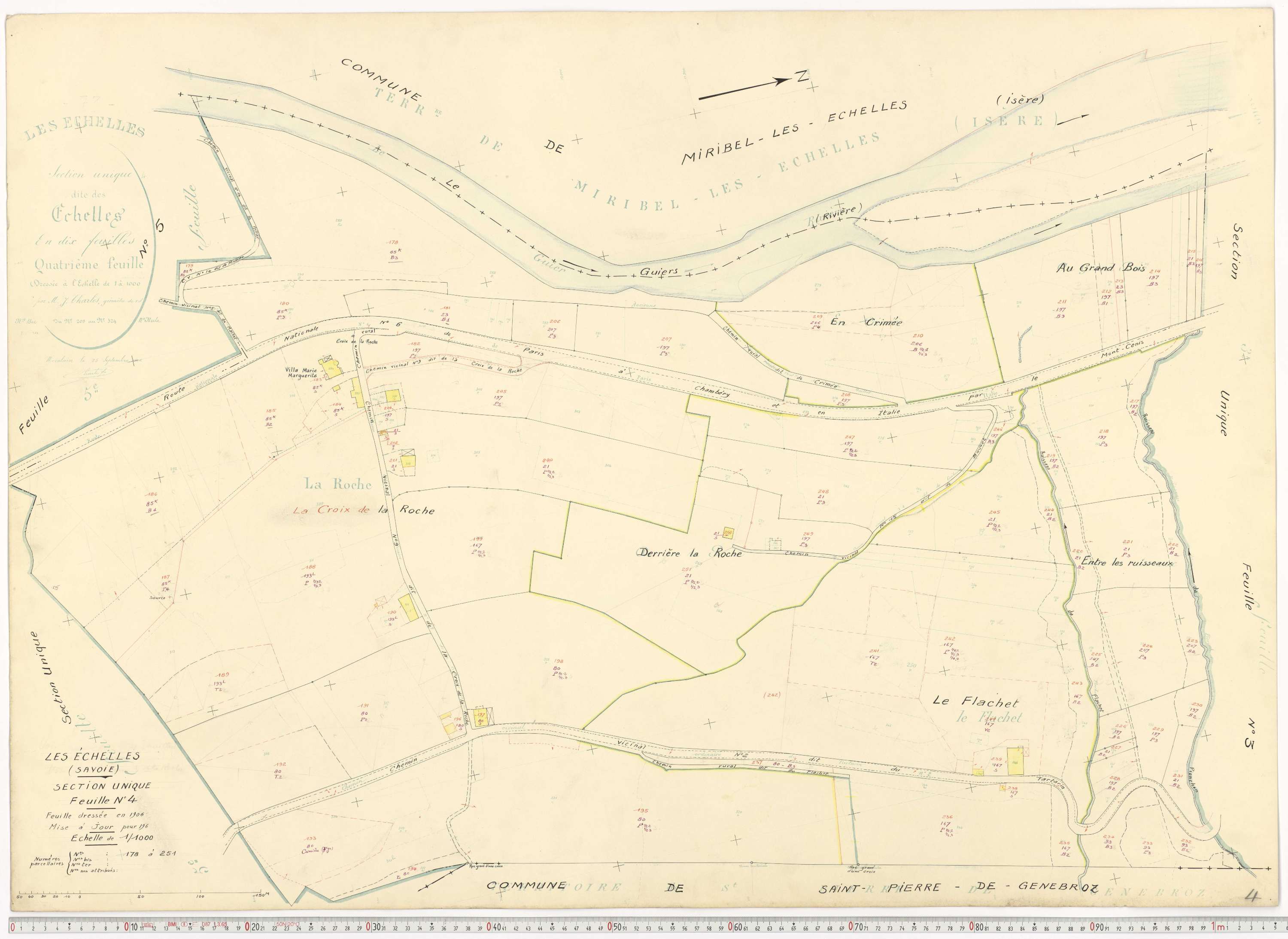 Échelles - Cadastre rénové, version de travail (1963).