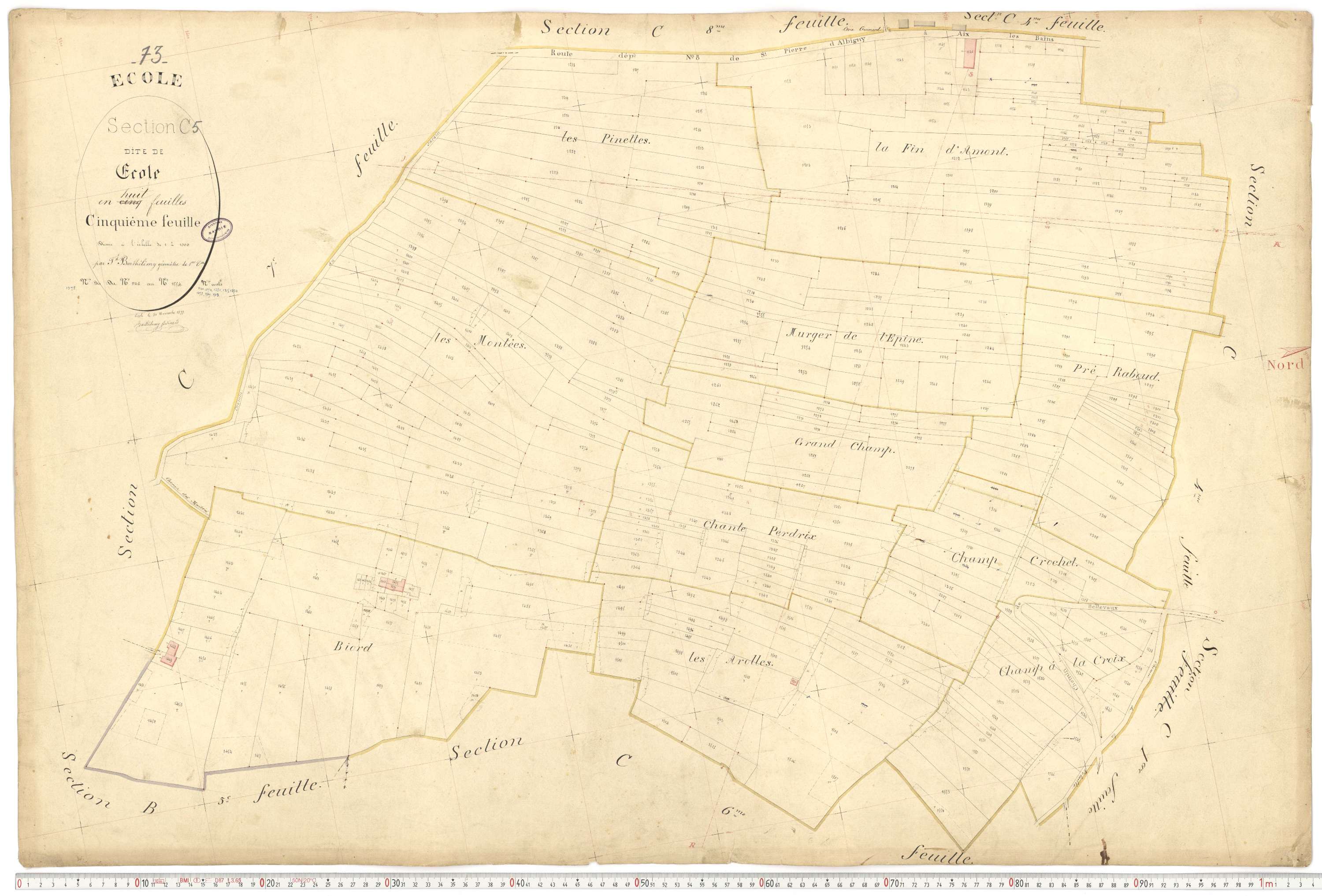 École - Cadastre français (1877).