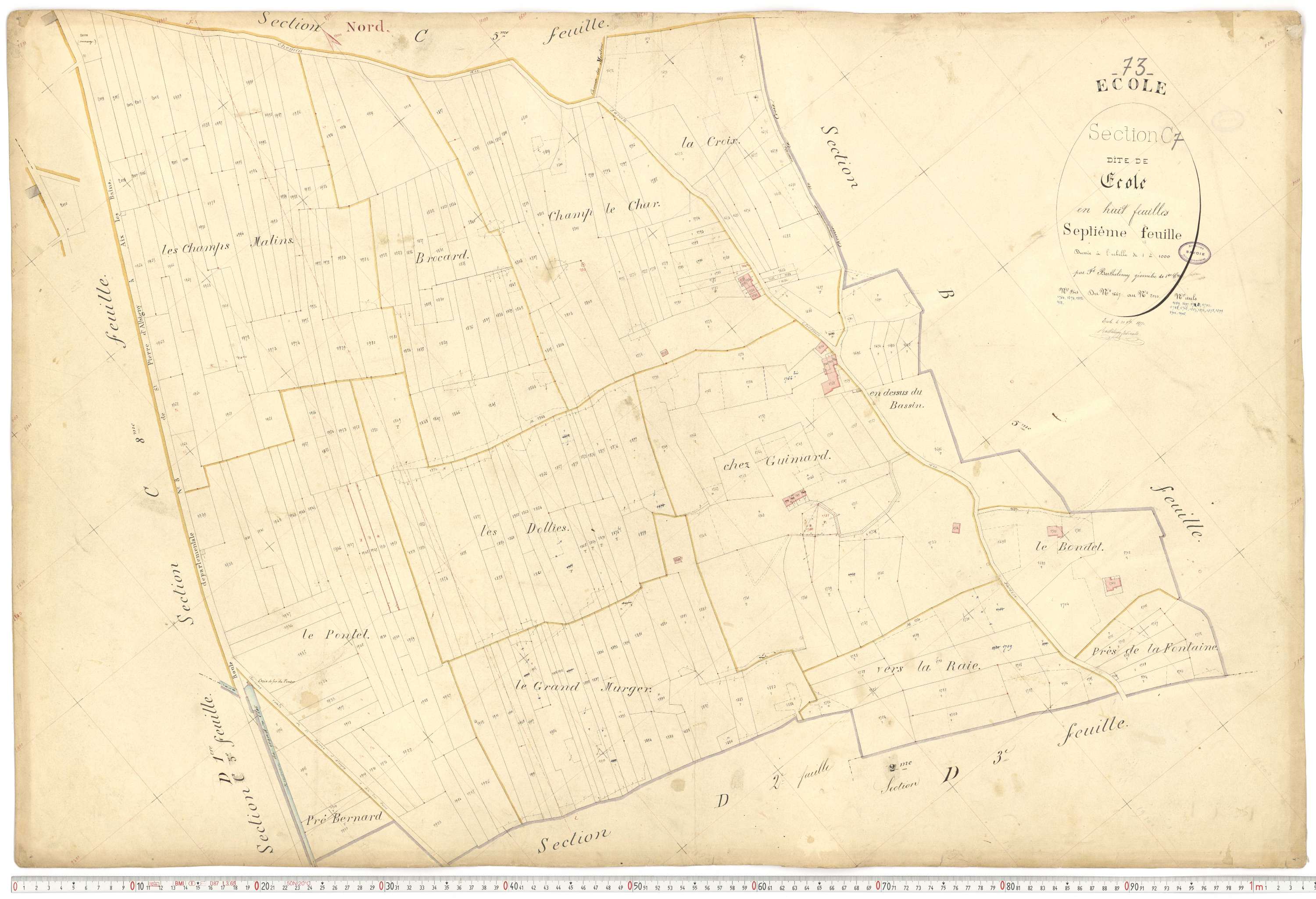 École - Cadastre français (1877).