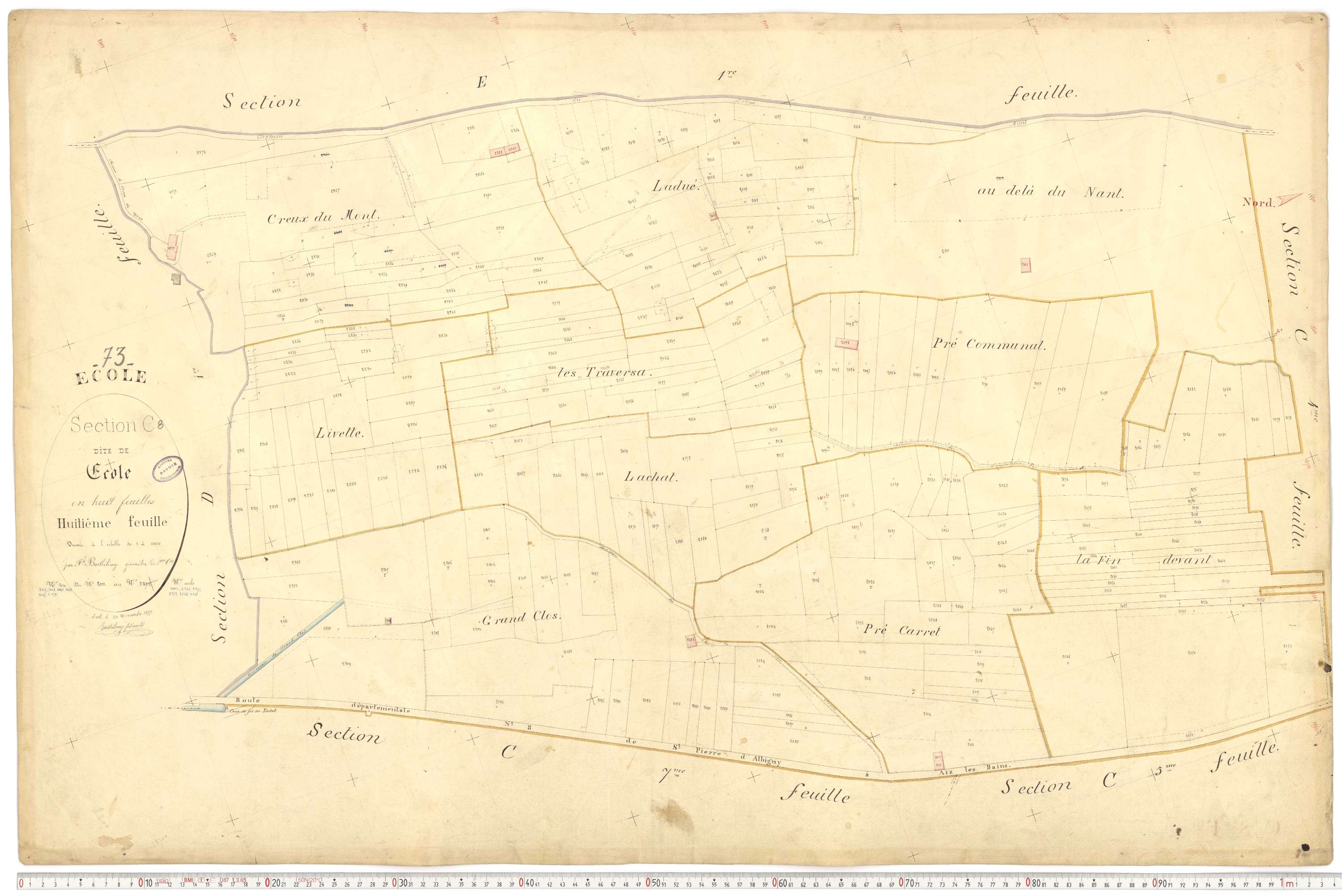 École - Cadastre français (1877).