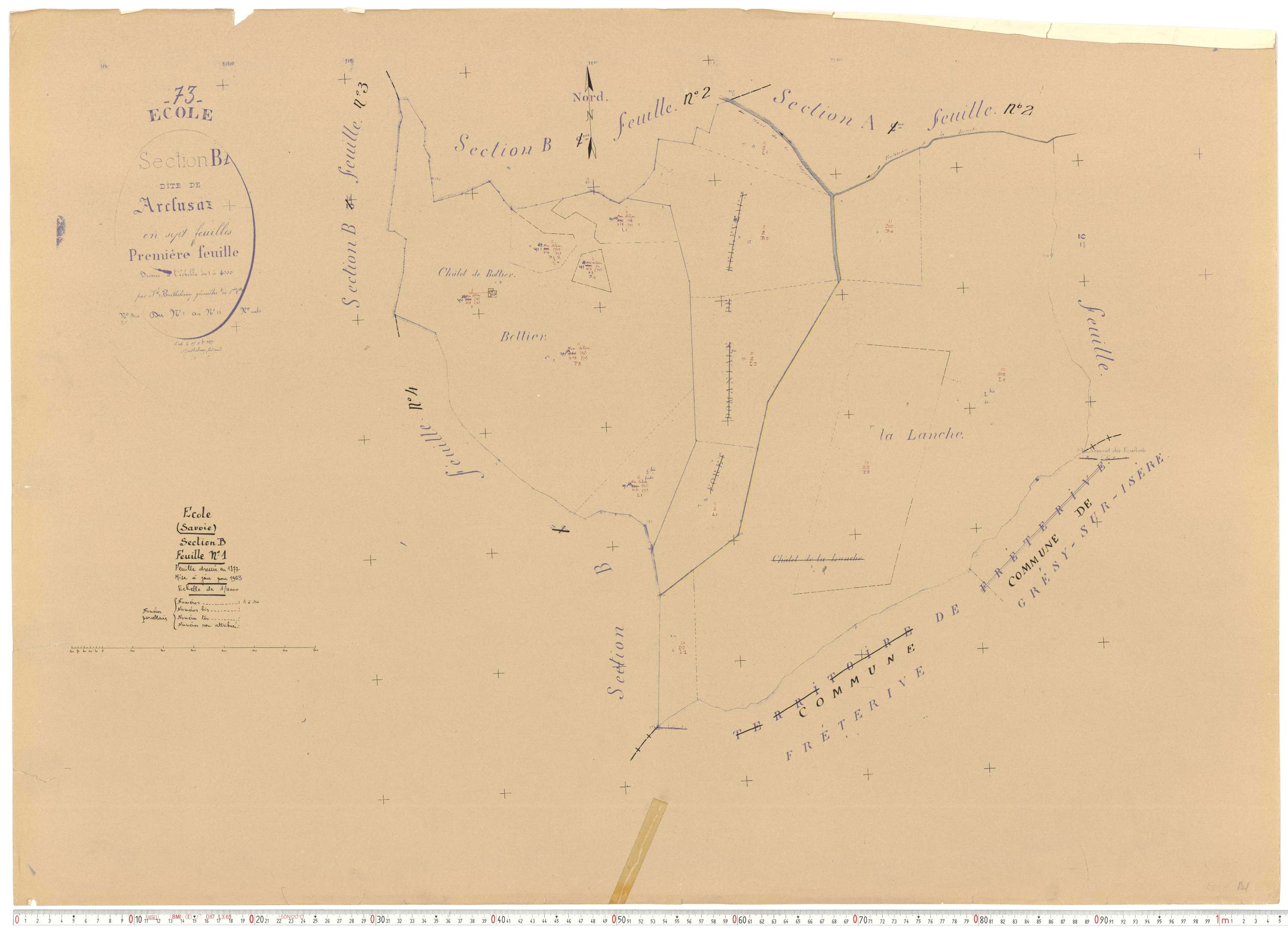 École - Cadastre rénové, version de travail (1963).