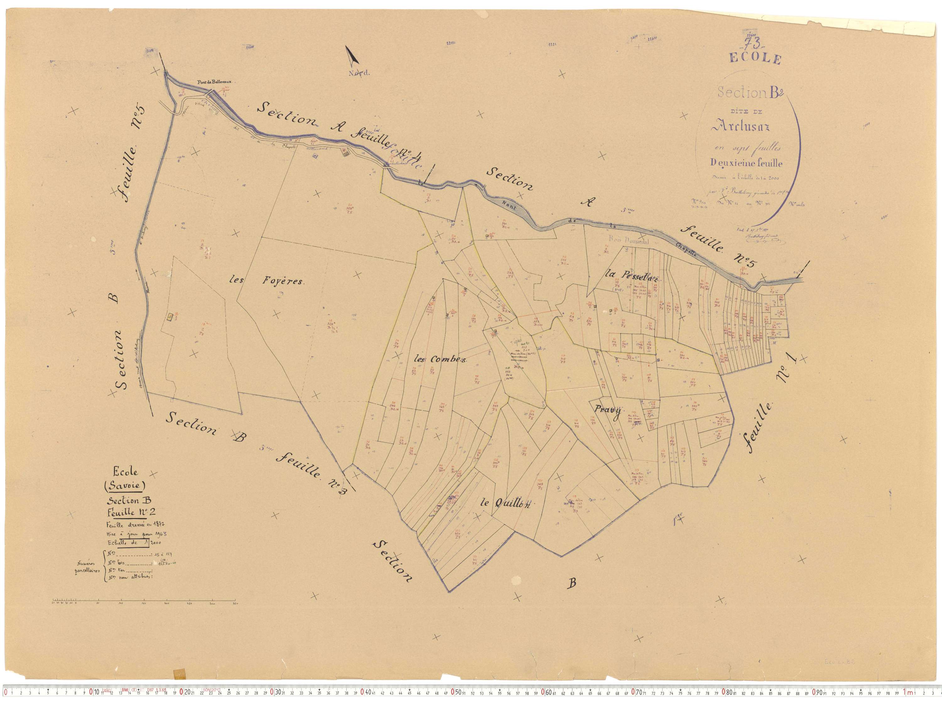 École - Cadastre rénové, version de travail (1963).