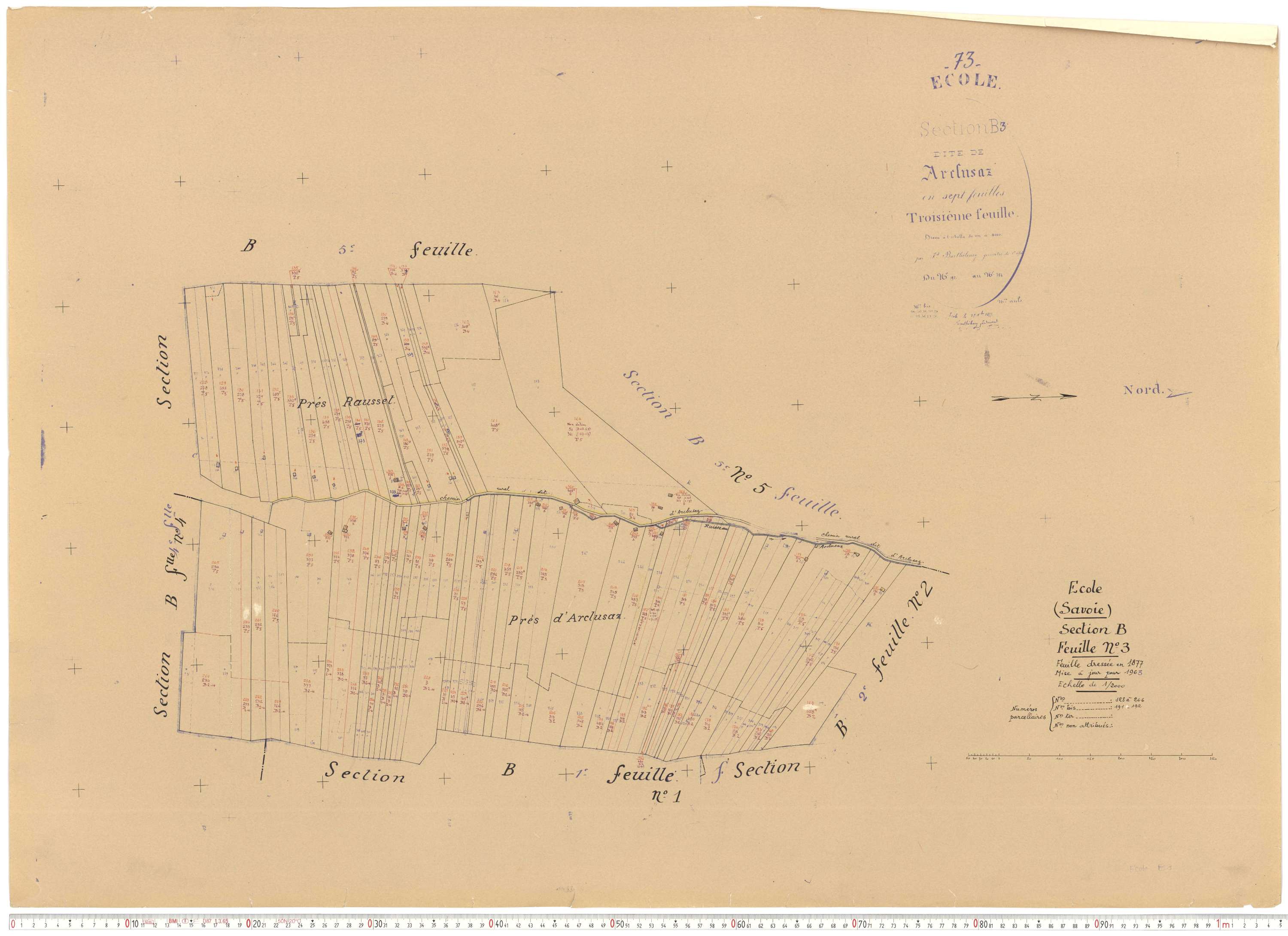 École - Cadastre rénové, version de travail (1963).