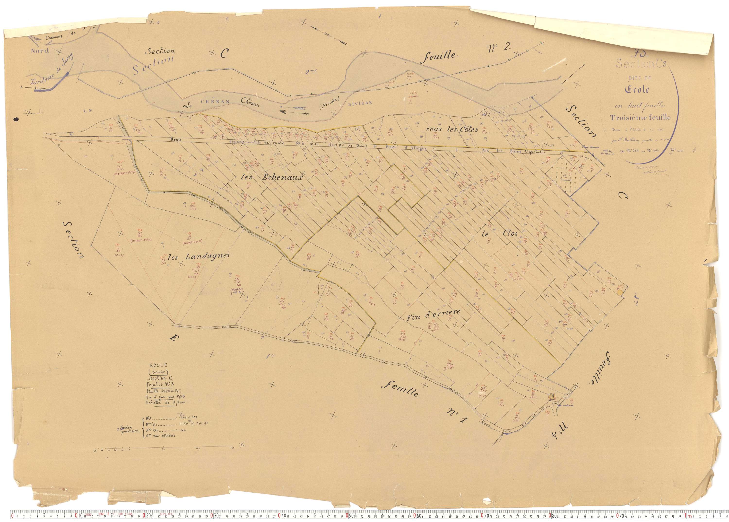 École - Cadastre rénové, version de travail (1963).