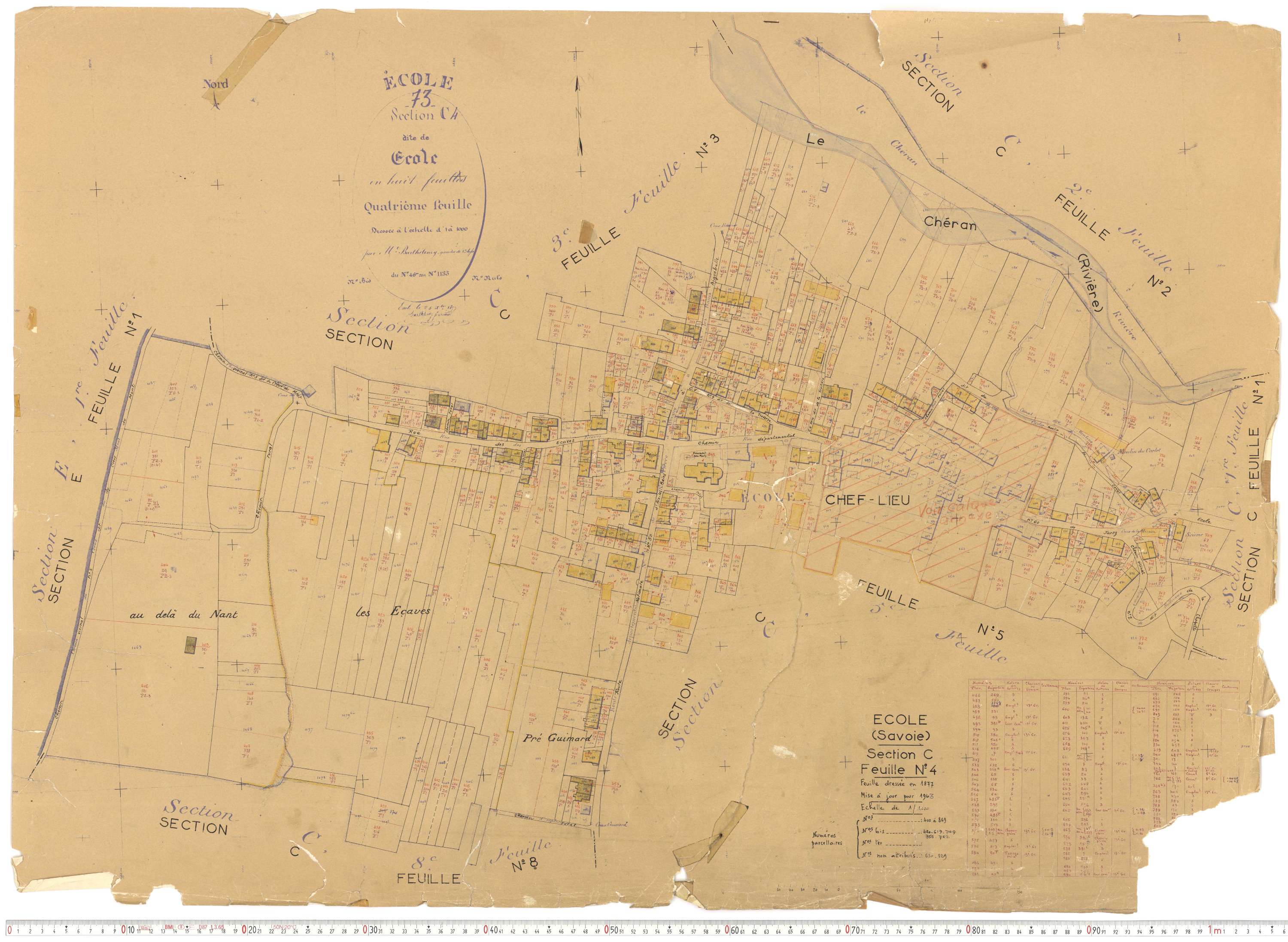 École - Cadastre rénové, version de travail (1963).