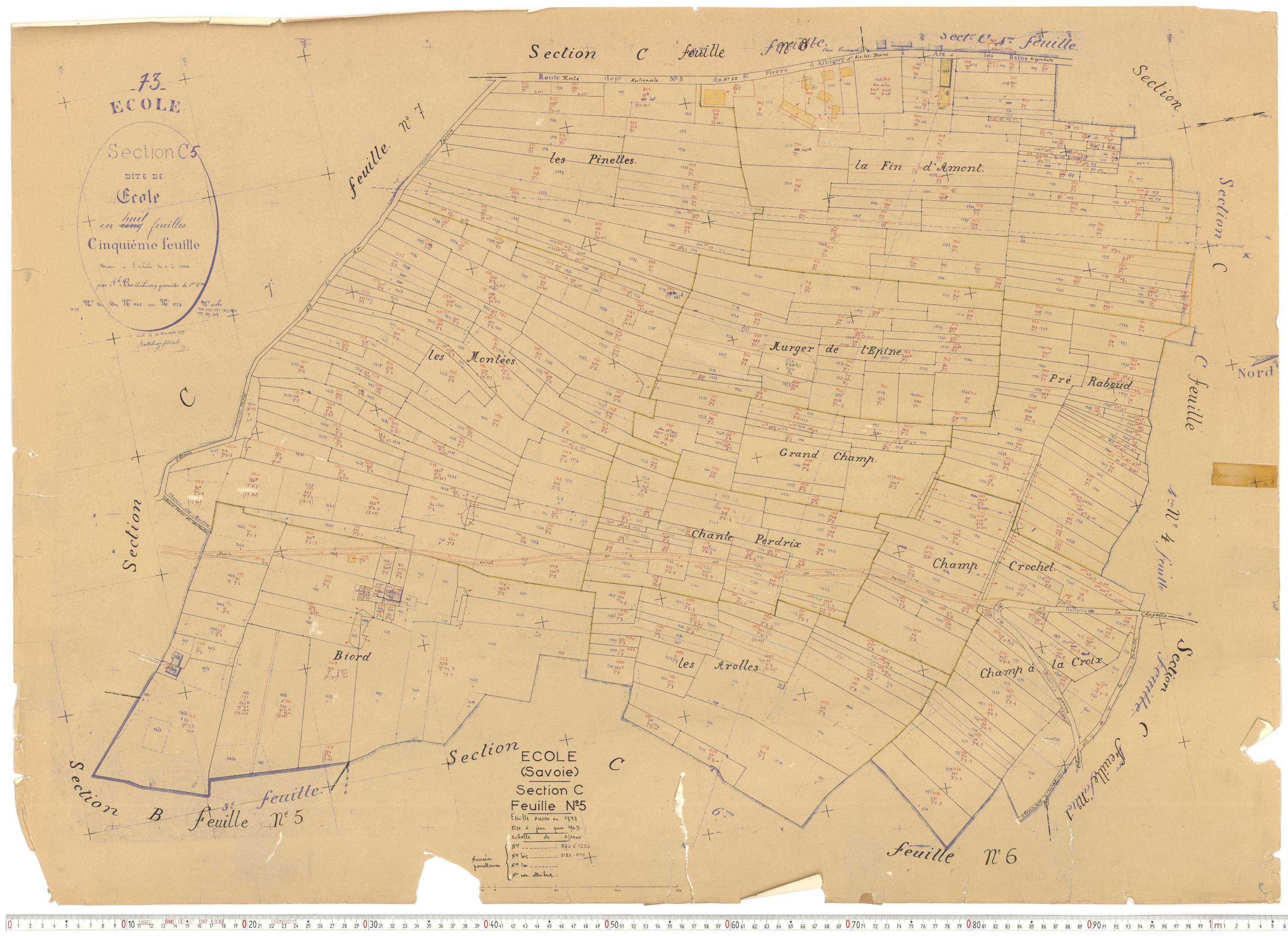 École - Cadastre rénové, version de travail (1963).
