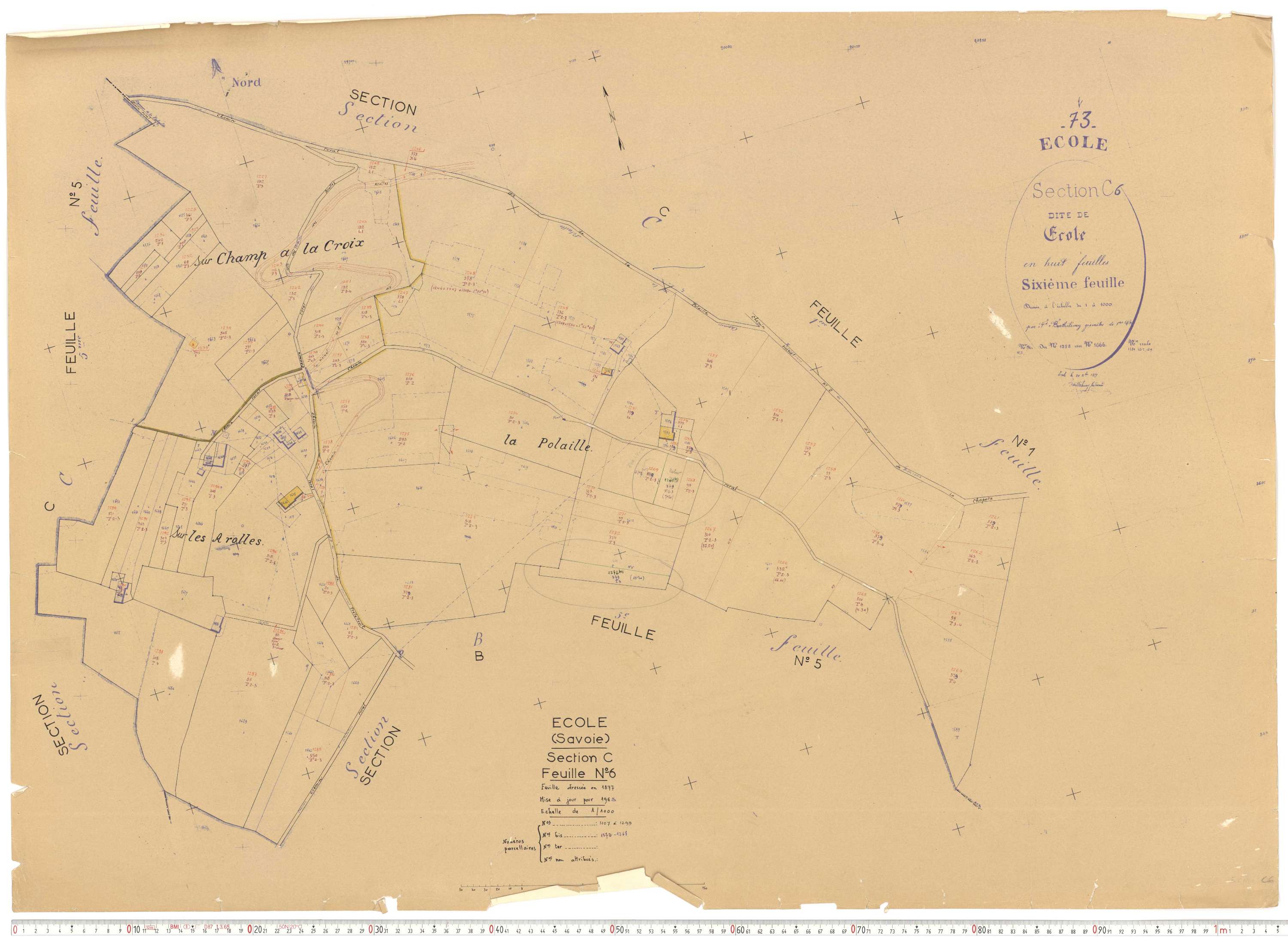 École - Cadastre rénové, version de travail (1963).
