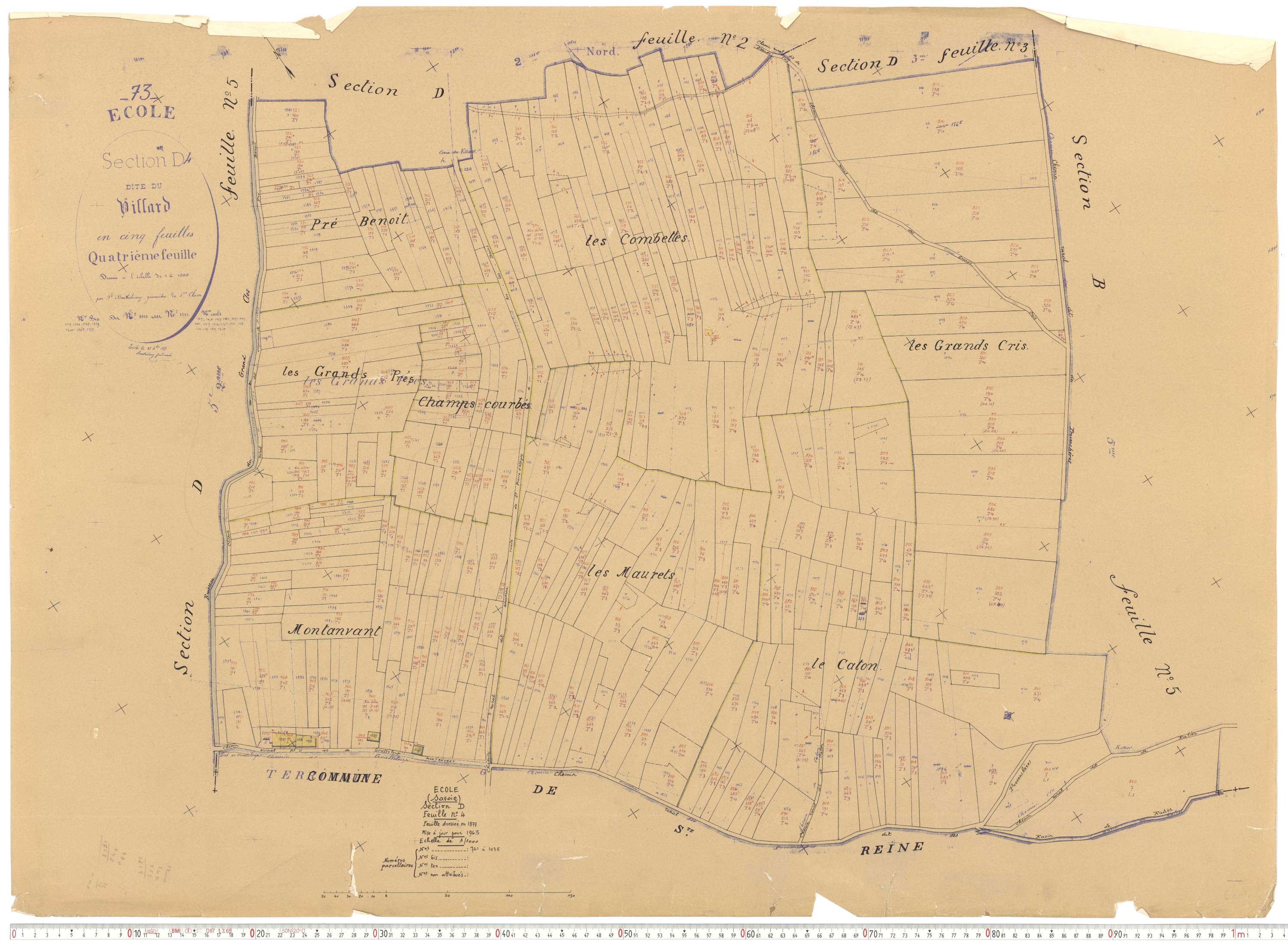 École - Cadastre rénové, version de travail (1963).