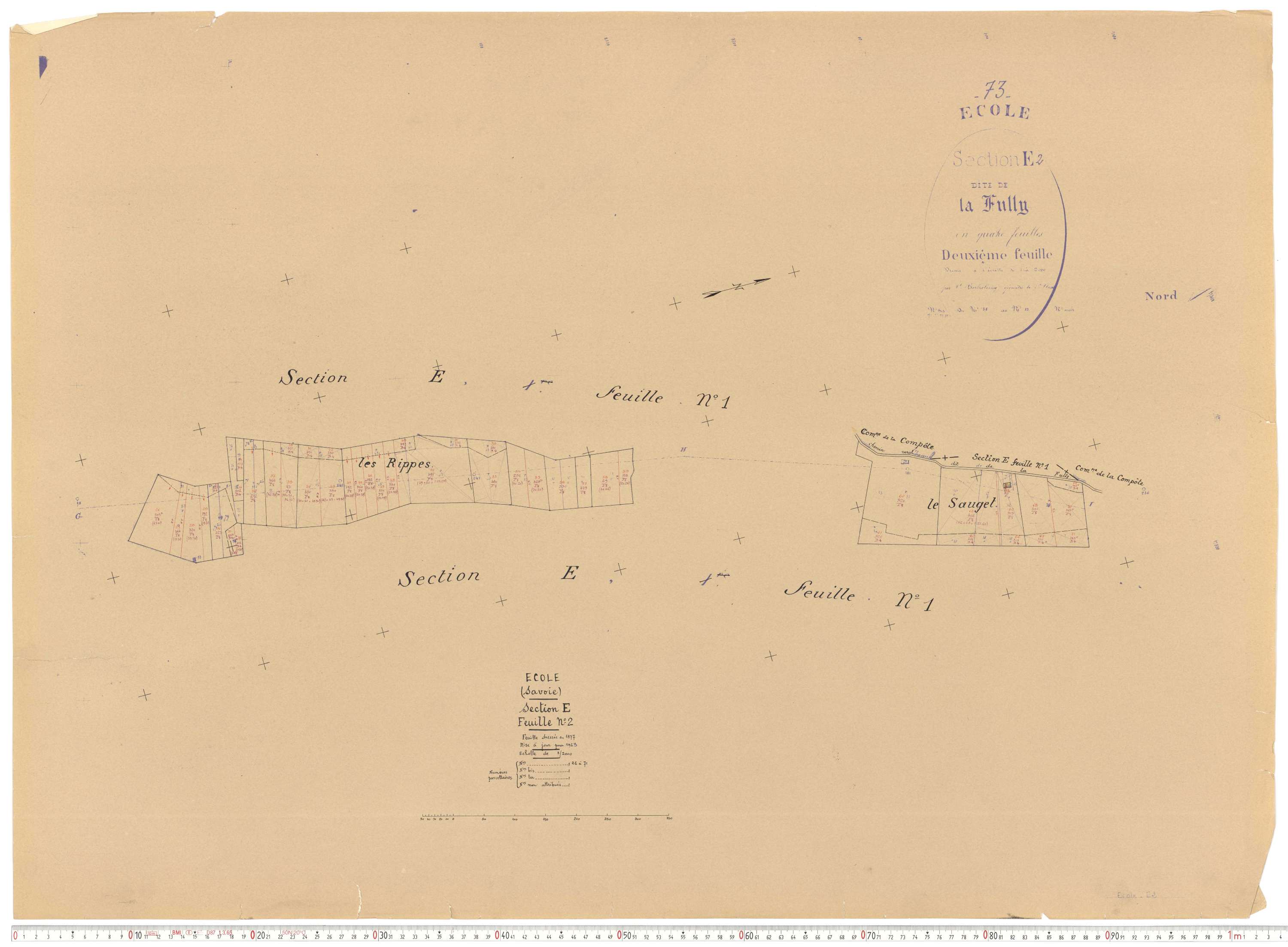 École - Cadastre rénové, version de travail (1963).