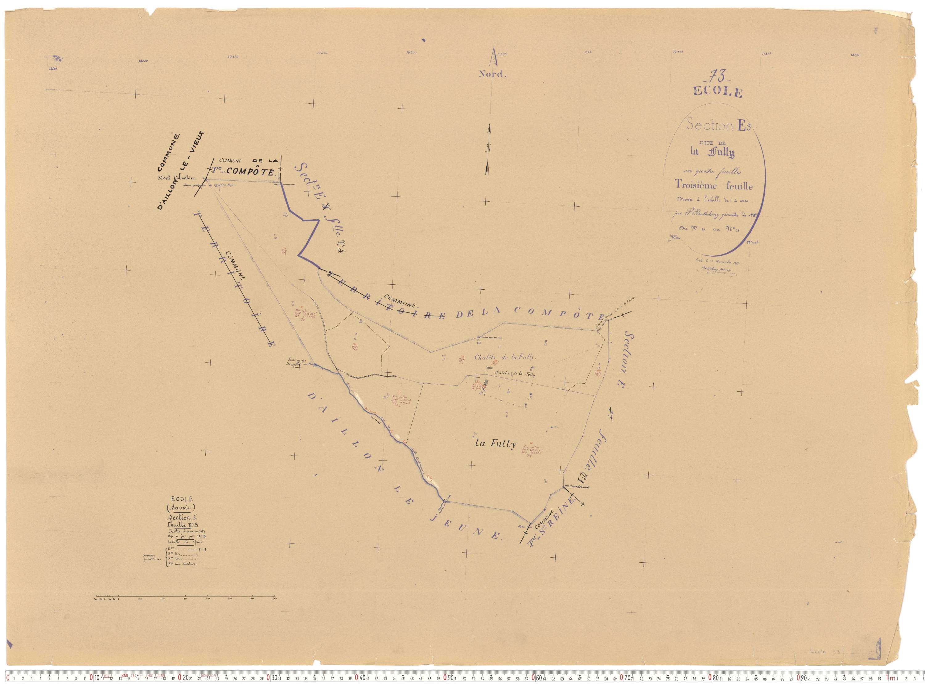 École - Cadastre rénové, version de travail (1963).