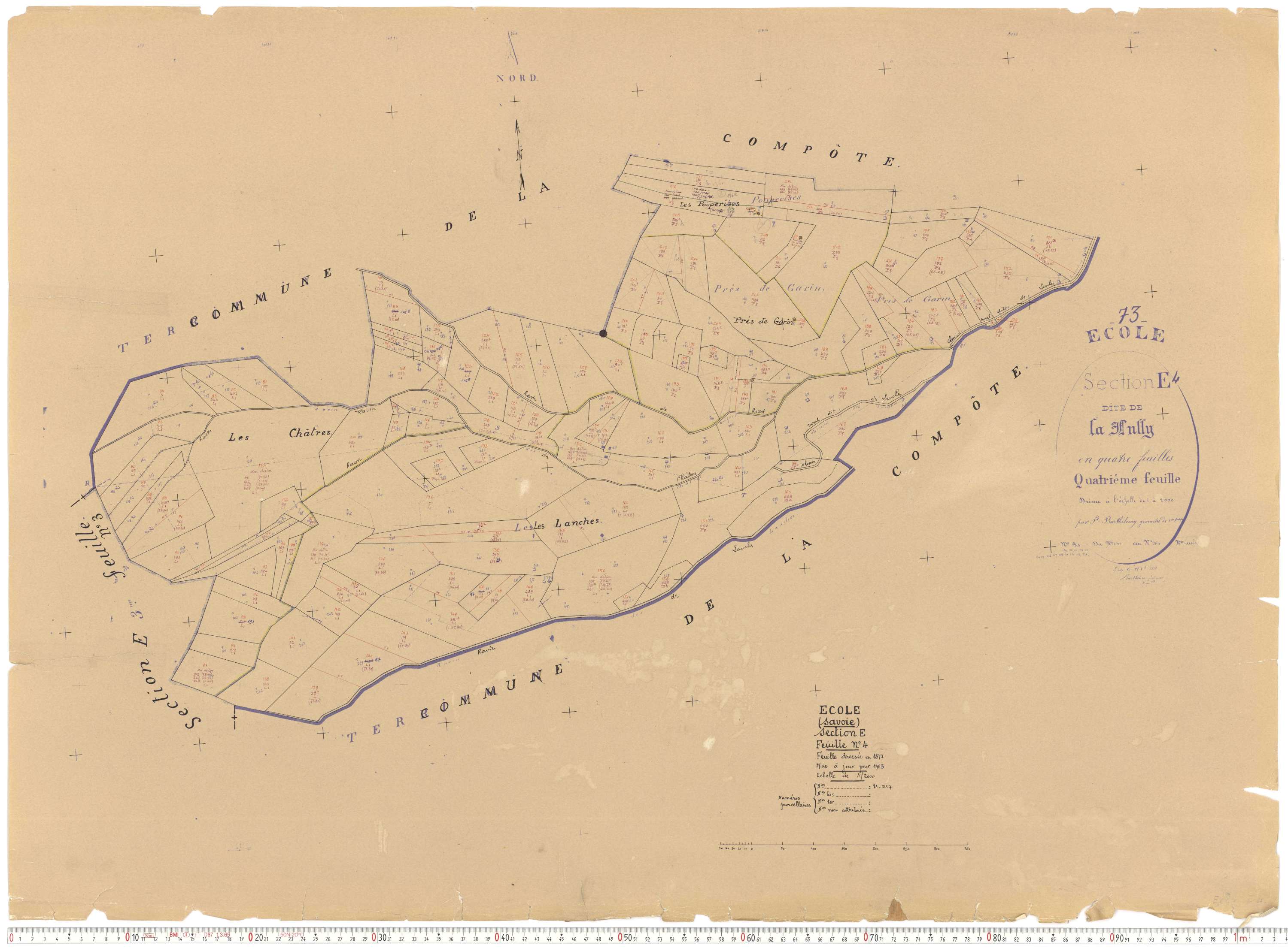 École - Cadastre rénové, version de travail (1963).