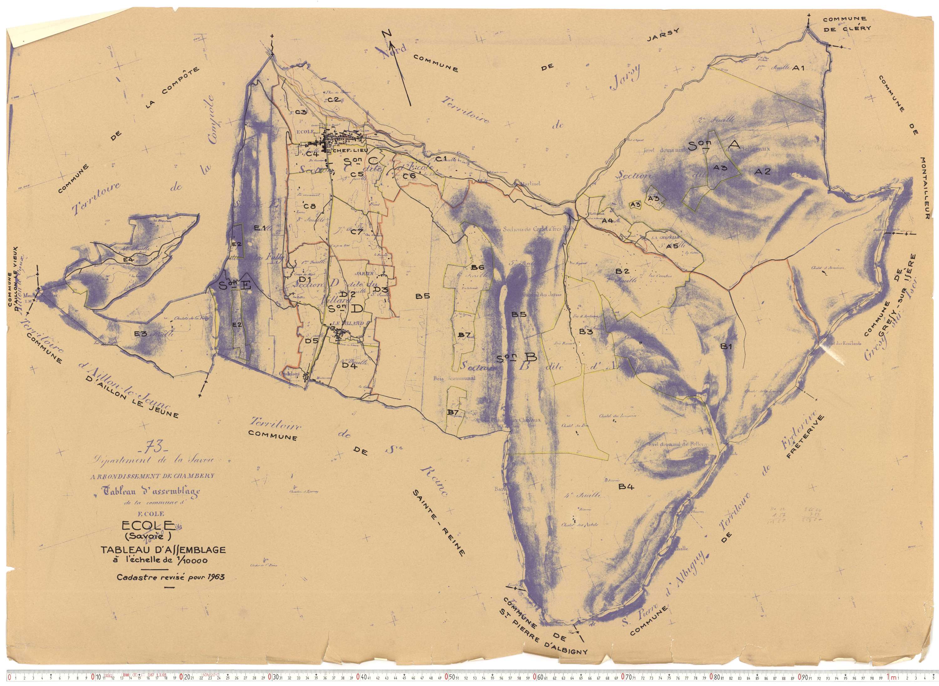 École - Cadastre rénové, version de travail (1963).