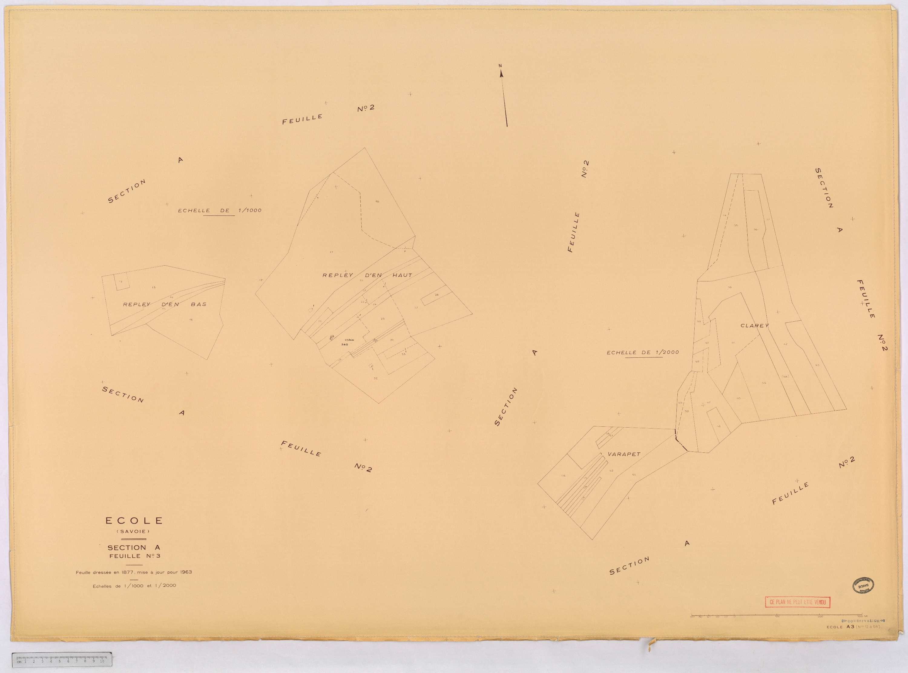 École - Cadastre rénové, version définitive (1963).
