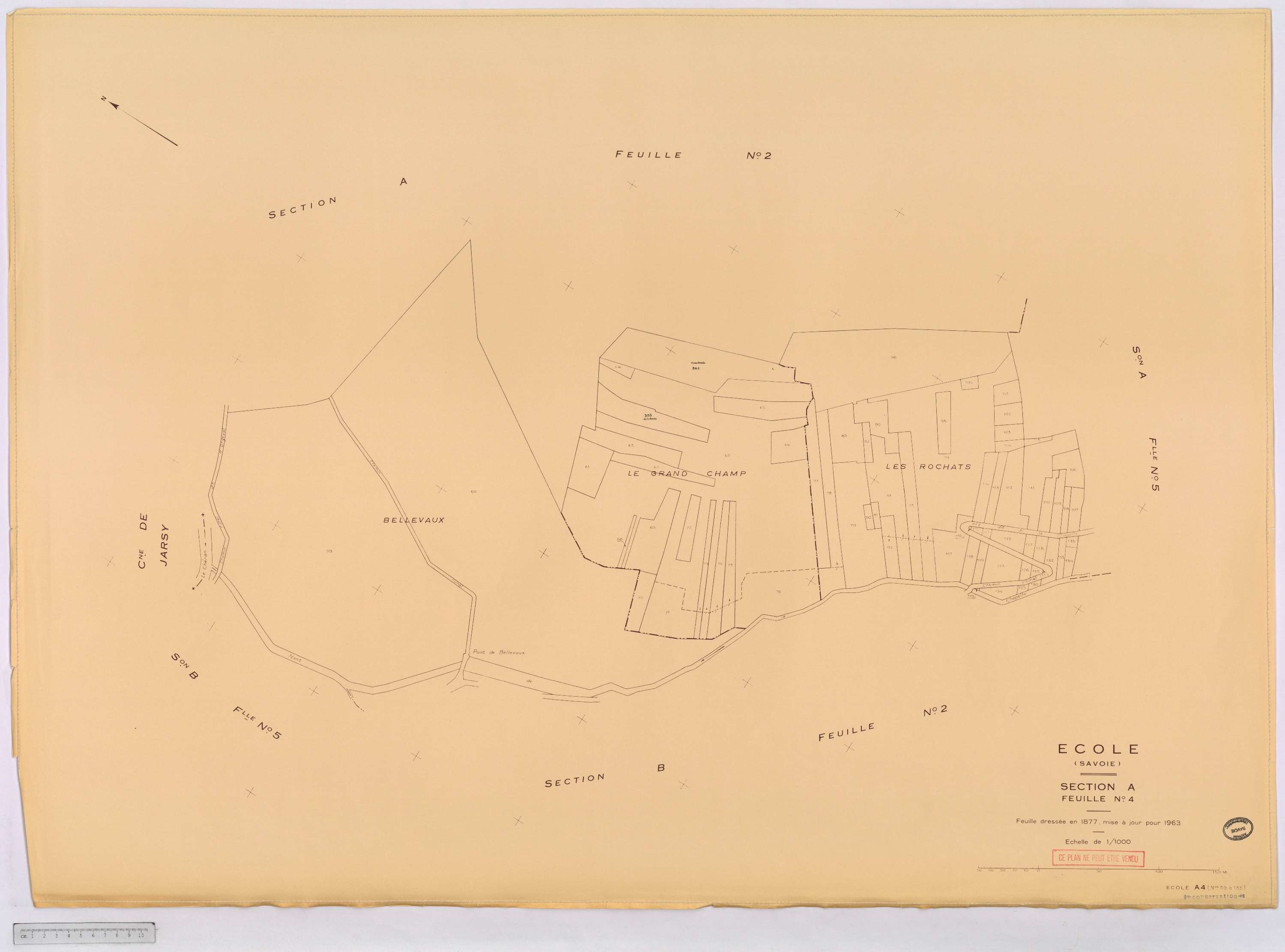 École - Cadastre rénové, version définitive (1963).
