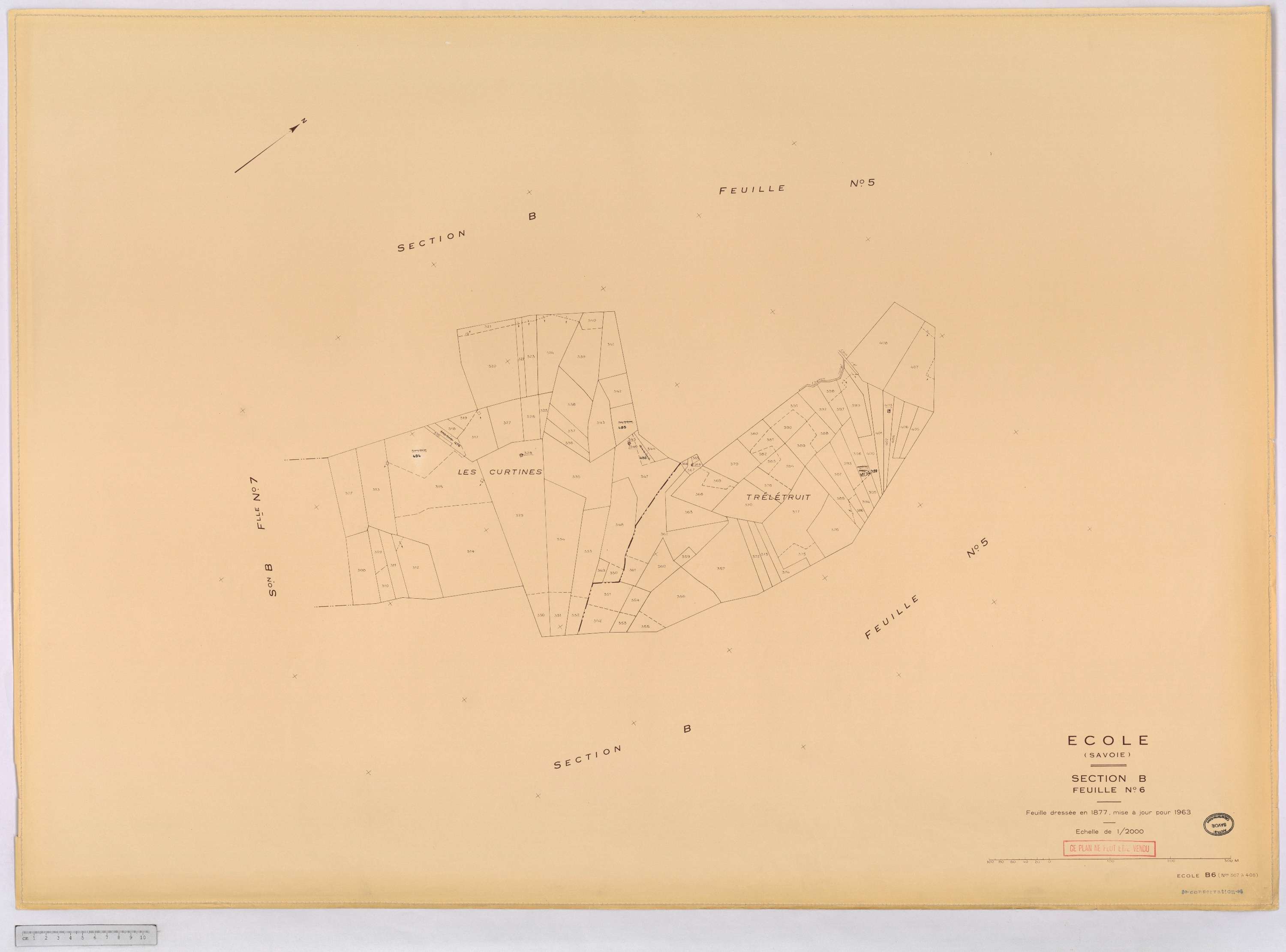 École - Cadastre rénové, version définitive (1963).