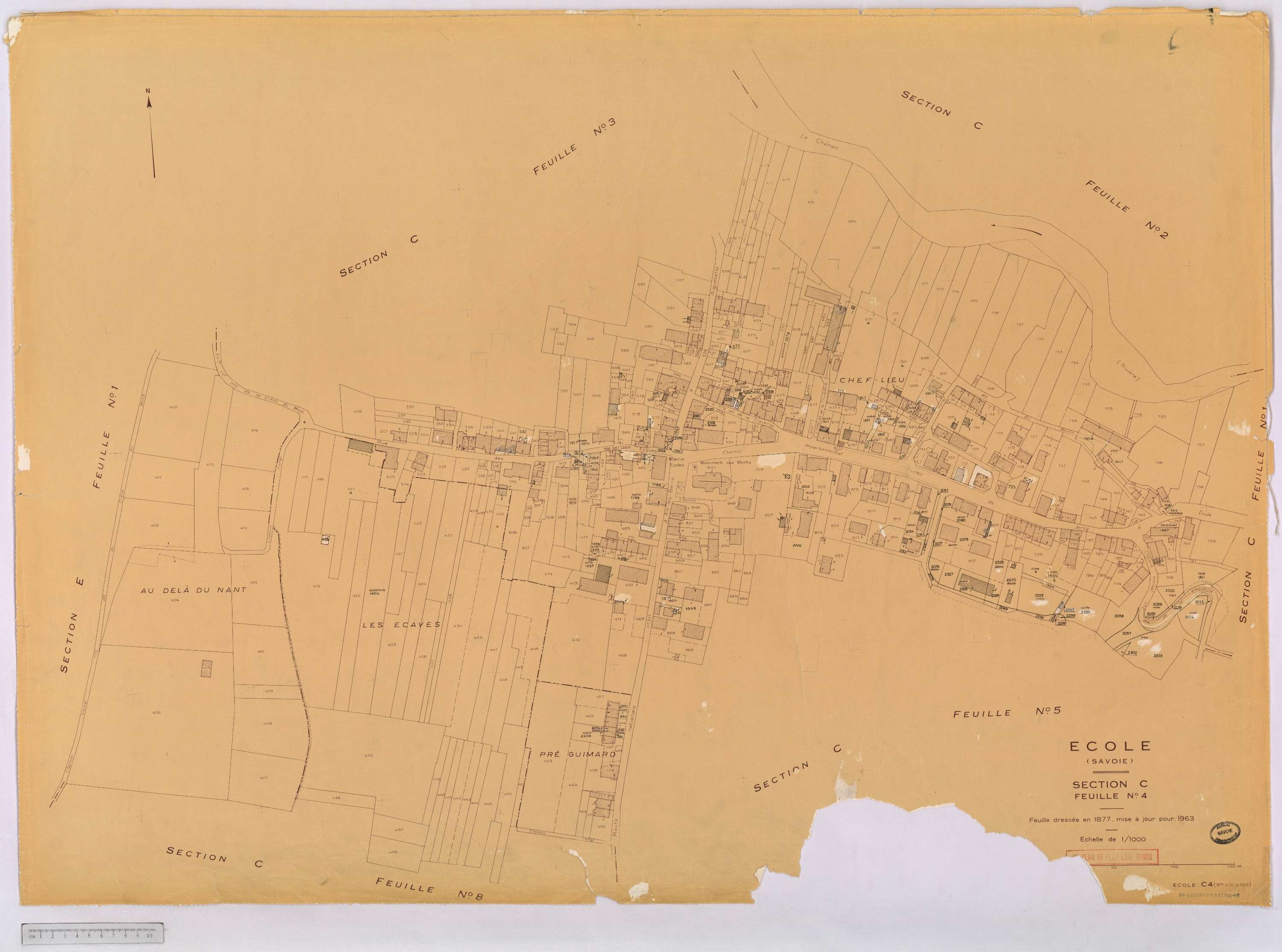 École - Cadastre rénové, version définitive (1963).