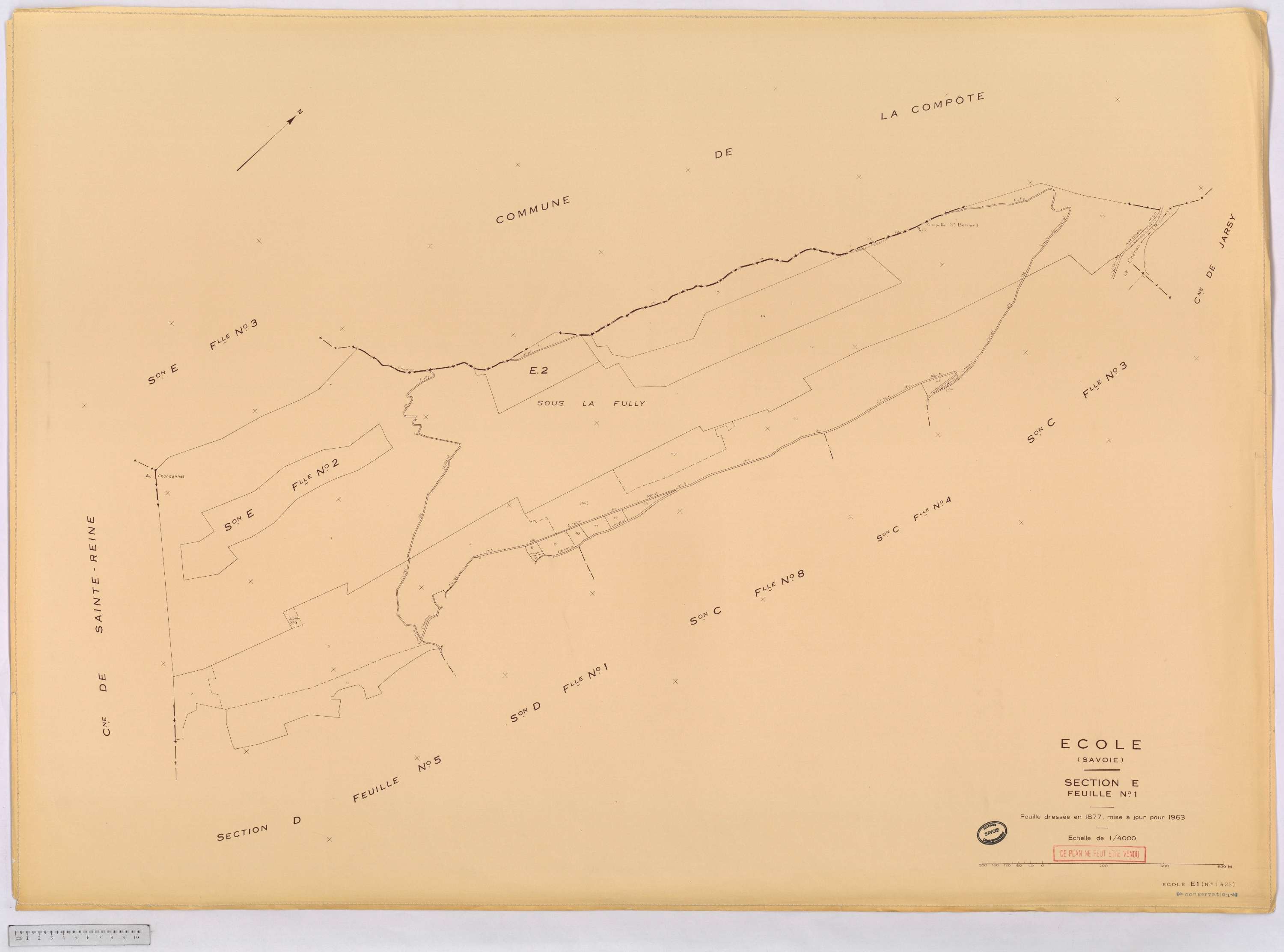 École - Cadastre rénové, version définitive (1963).