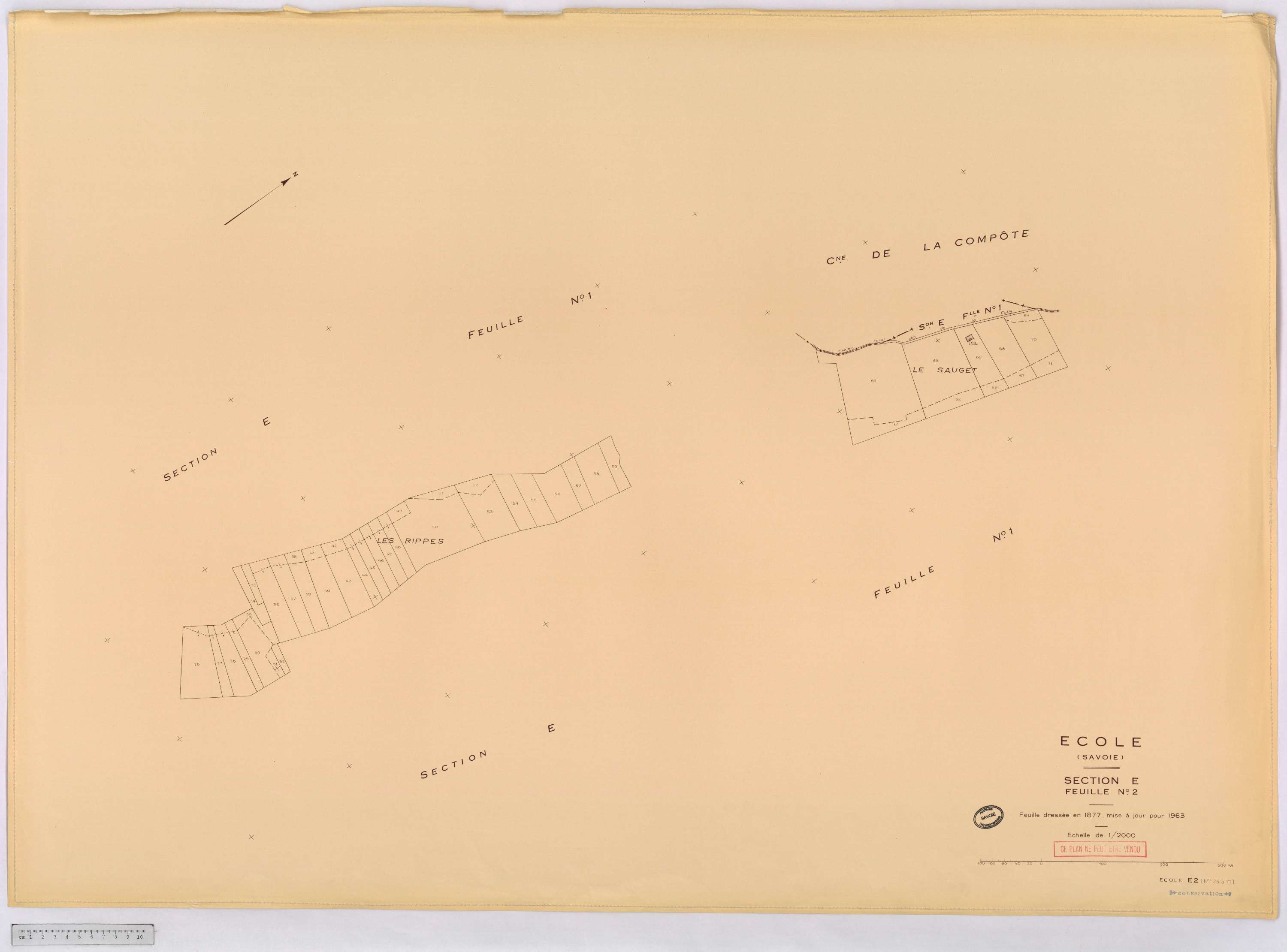 École - Cadastre rénové, version définitive (1963).