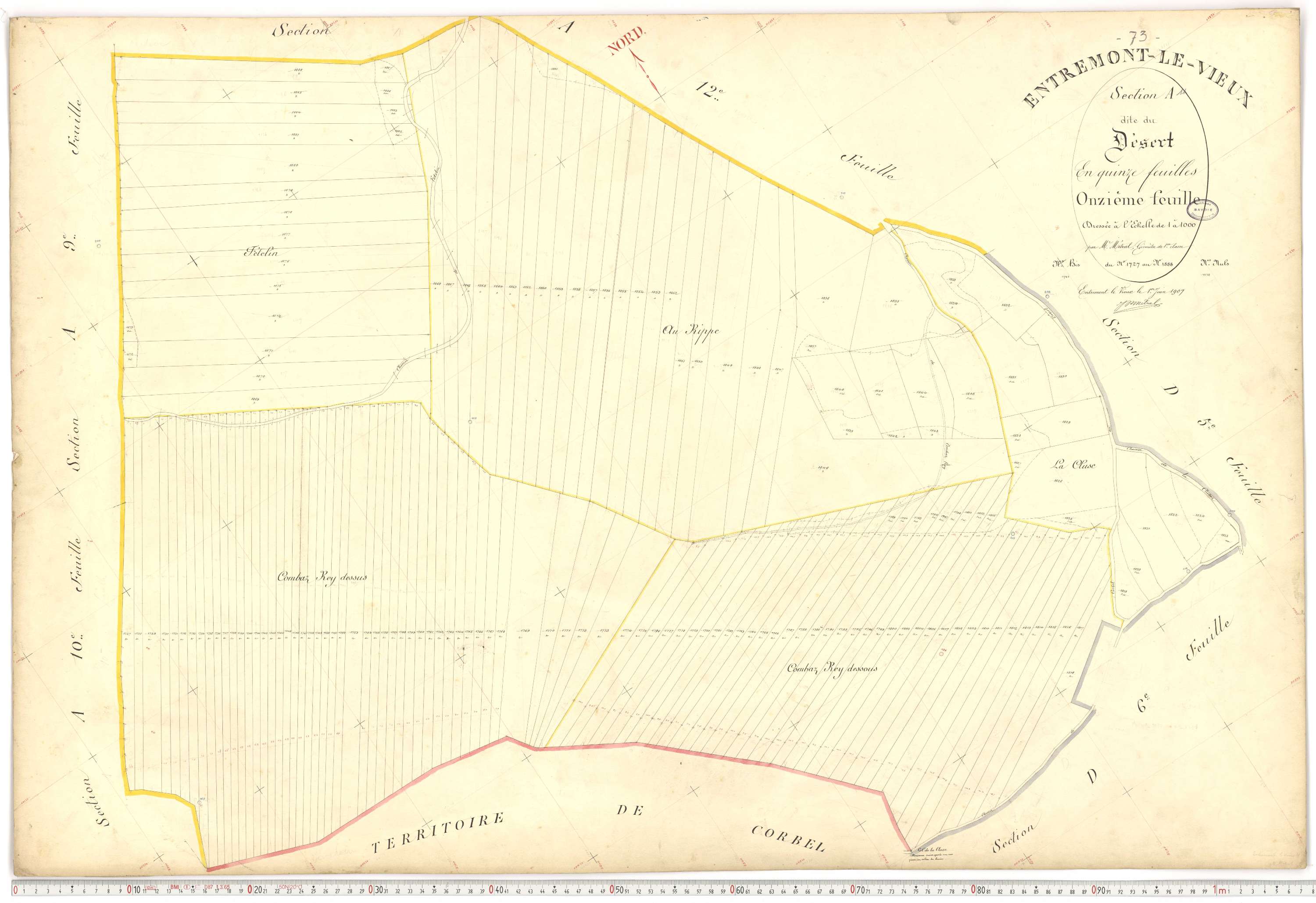 Entremont-le-Vieux - Cadastre français (1907).