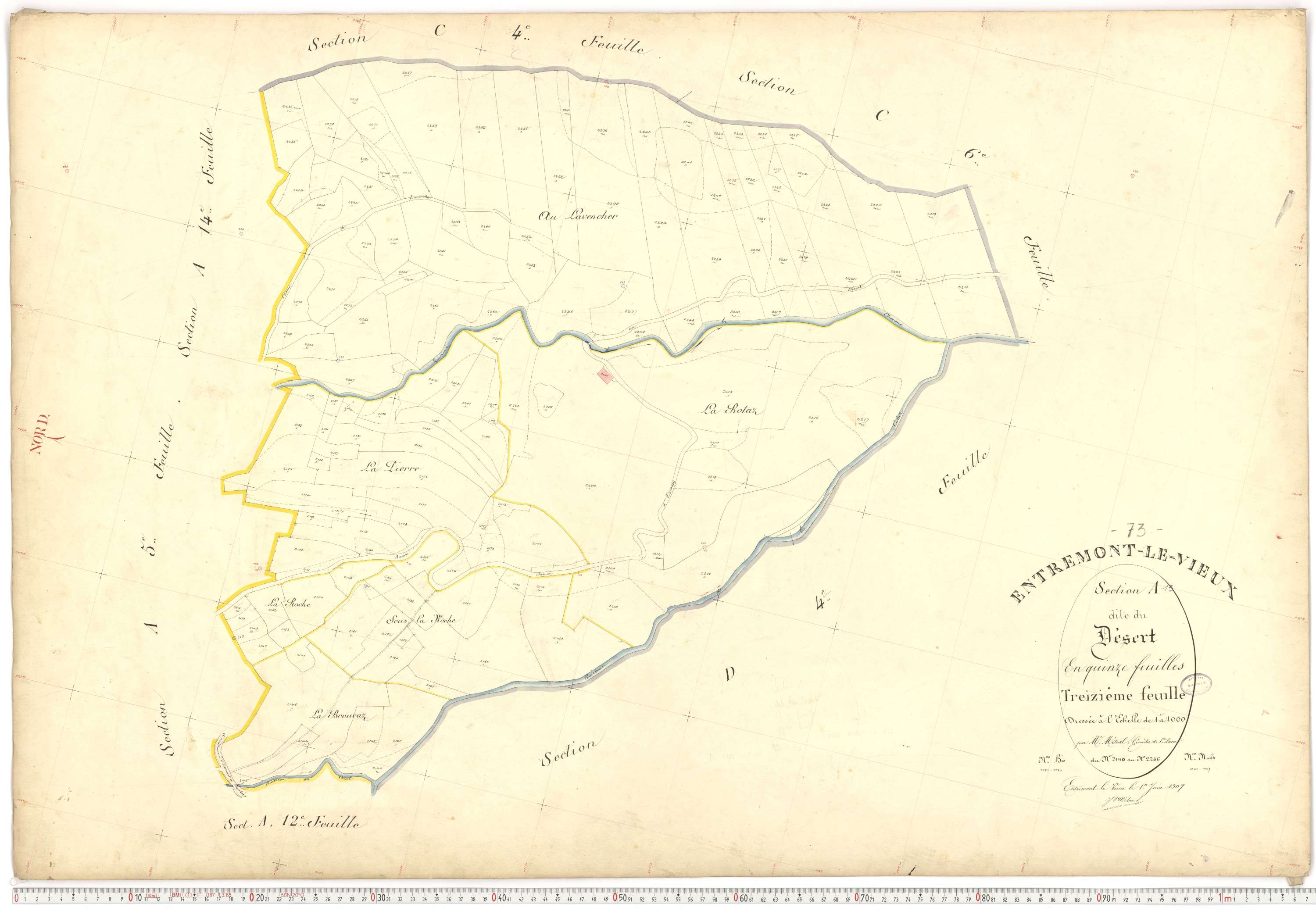Entremont-le-Vieux - Cadastre français (1907).