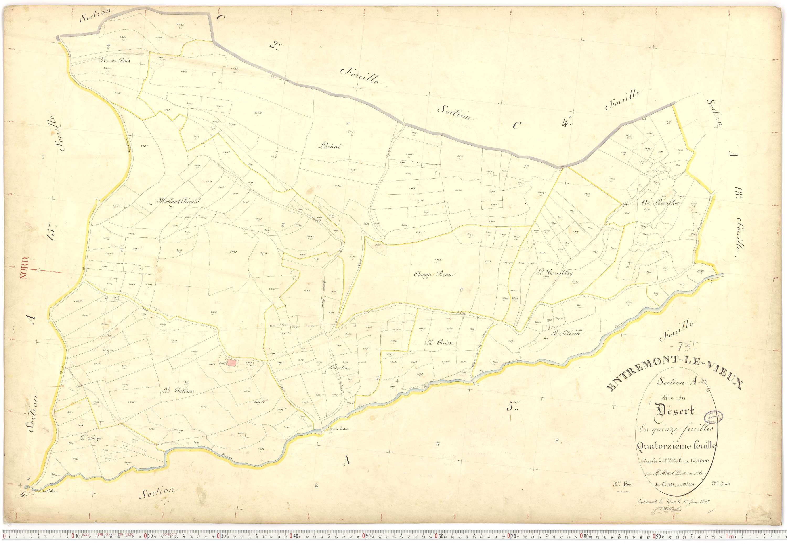 Entremont-le-Vieux - Cadastre français (1907).