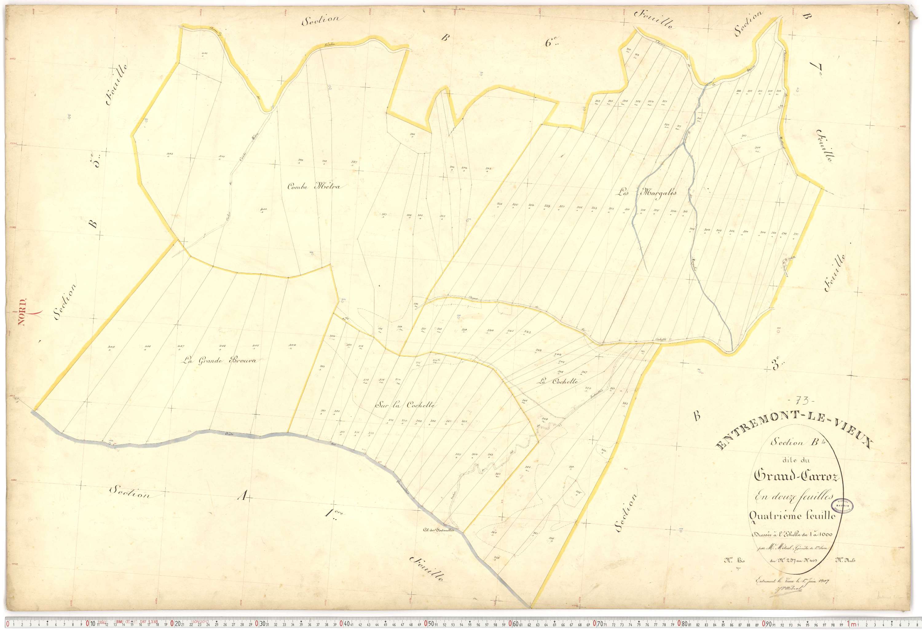 Entremont-le-Vieux - Cadastre français (1907).