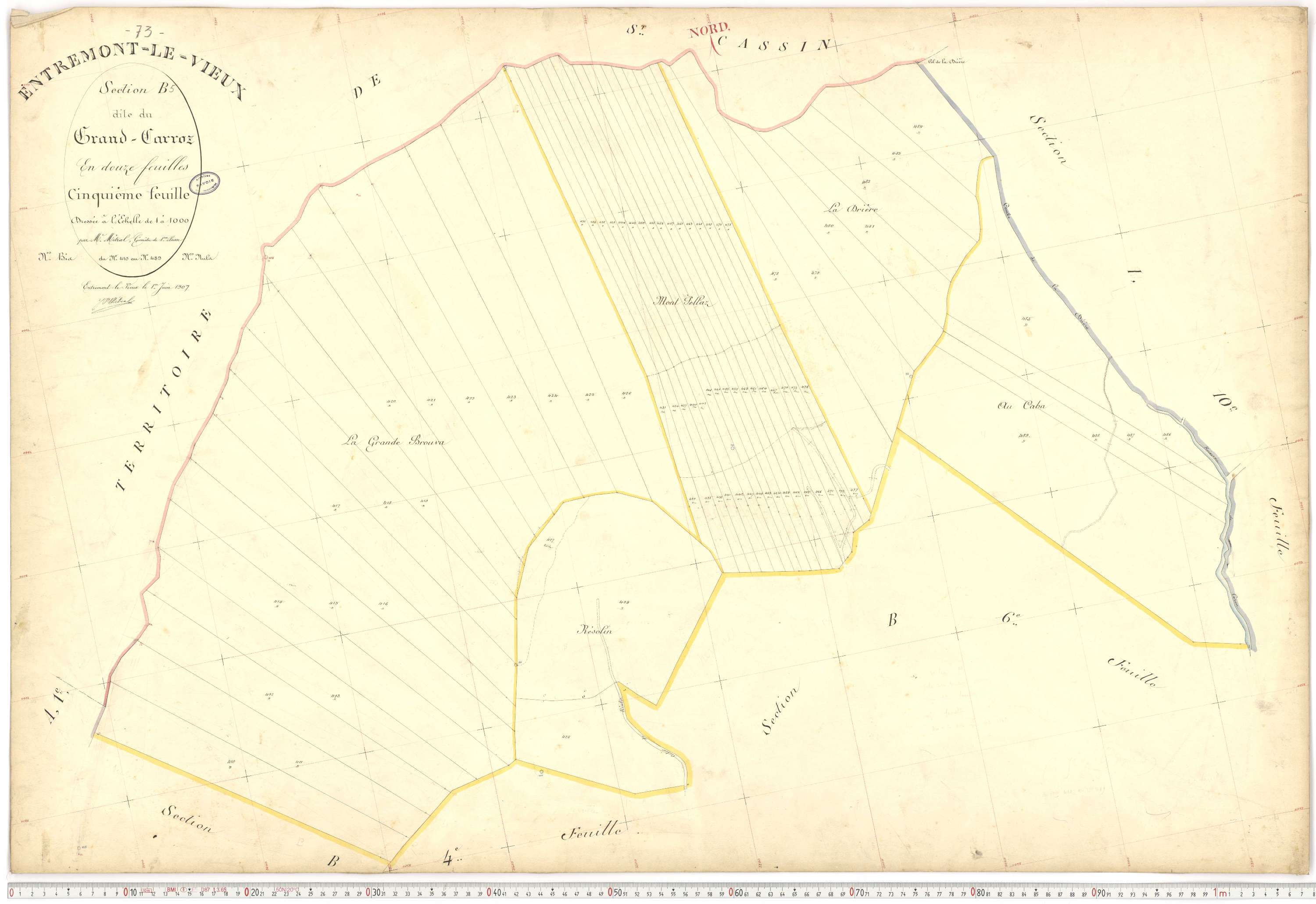 Entremont-le-Vieux - Cadastre français (1907).