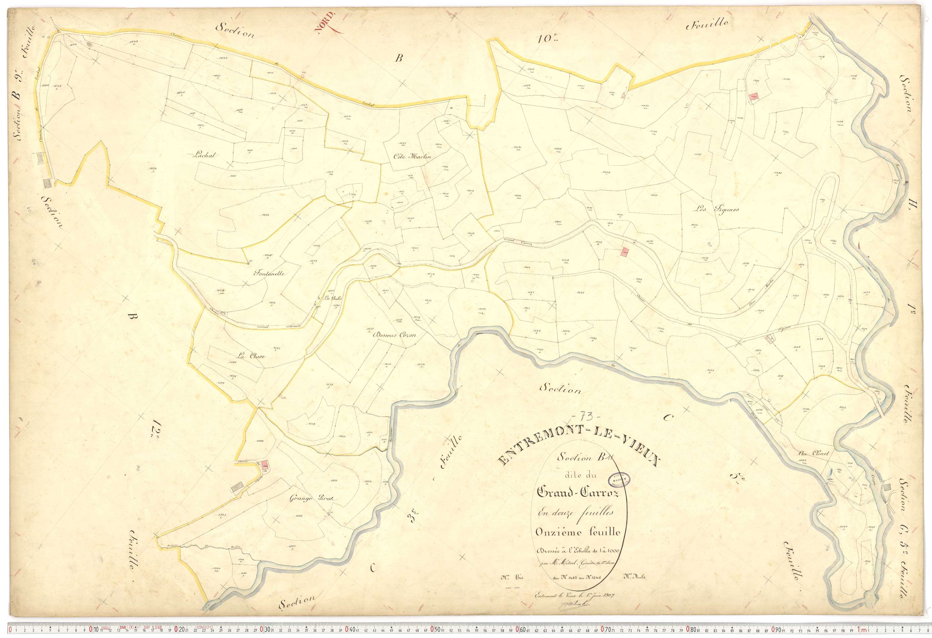 Entremont-le-Vieux - Cadastre français (1907).