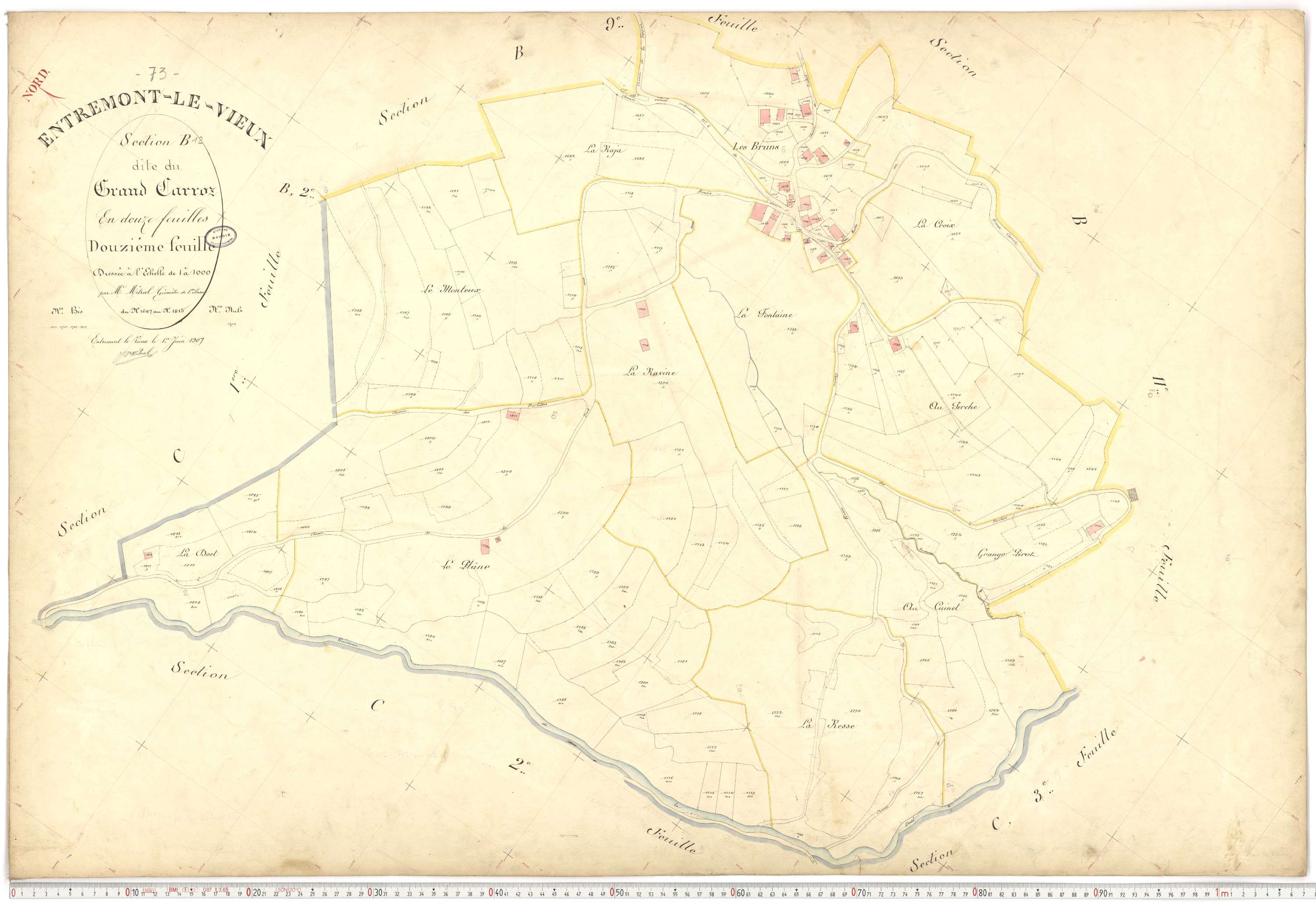 Entremont-le-Vieux - Cadastre français (1907).