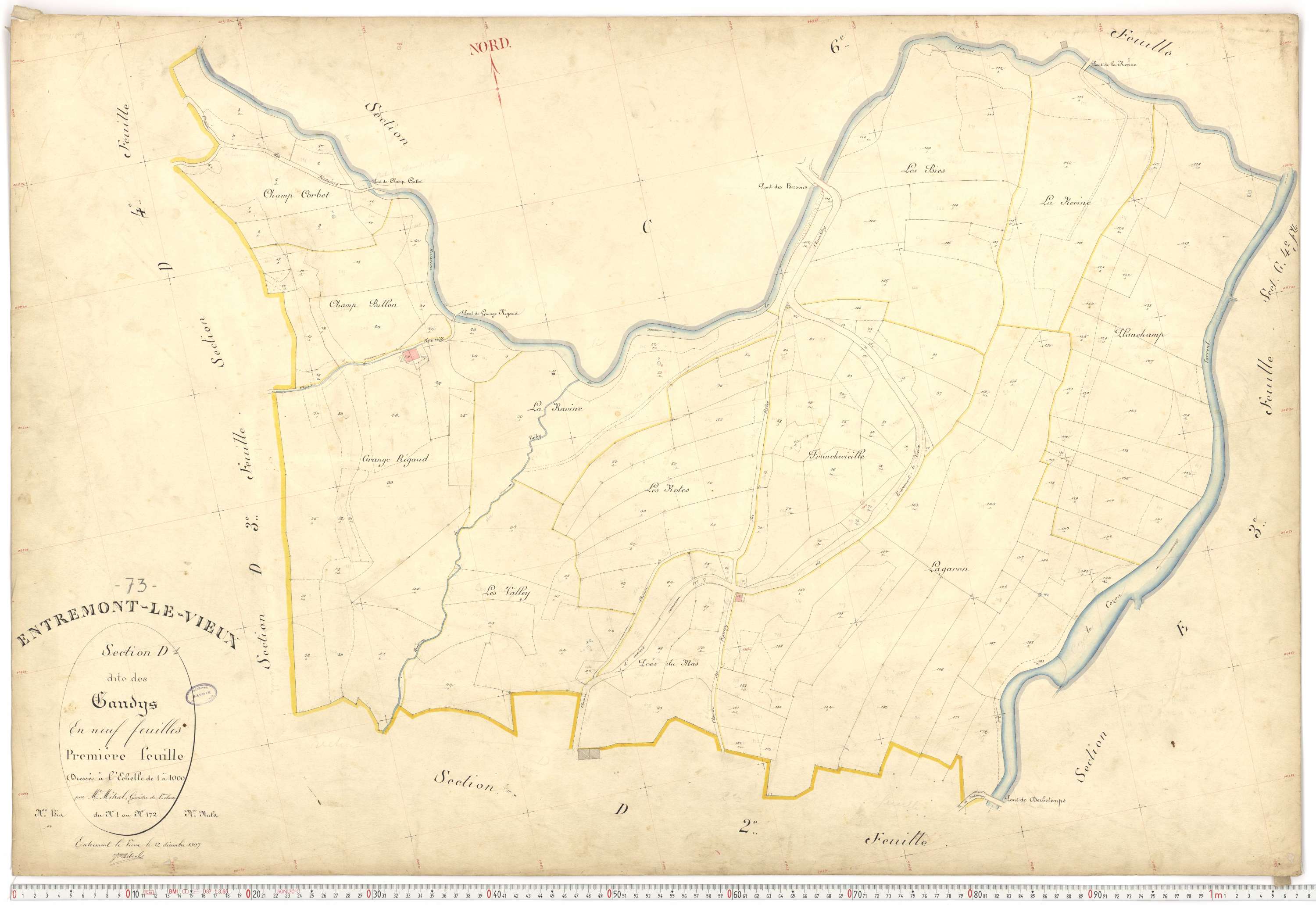 Entremont-le-Vieux - Cadastre français (1907).