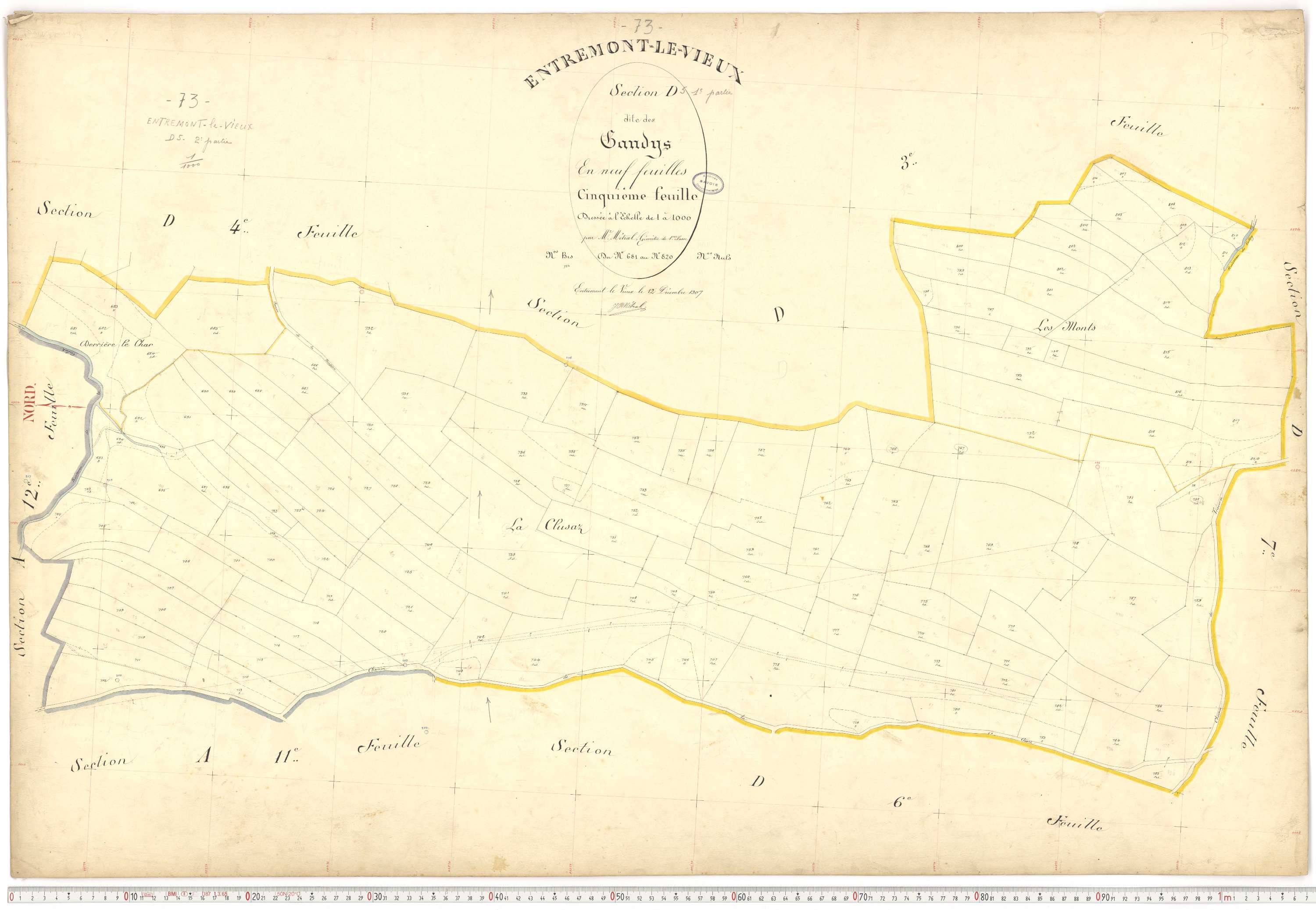 Entremont-le-Vieux - Cadastre français (1907).
