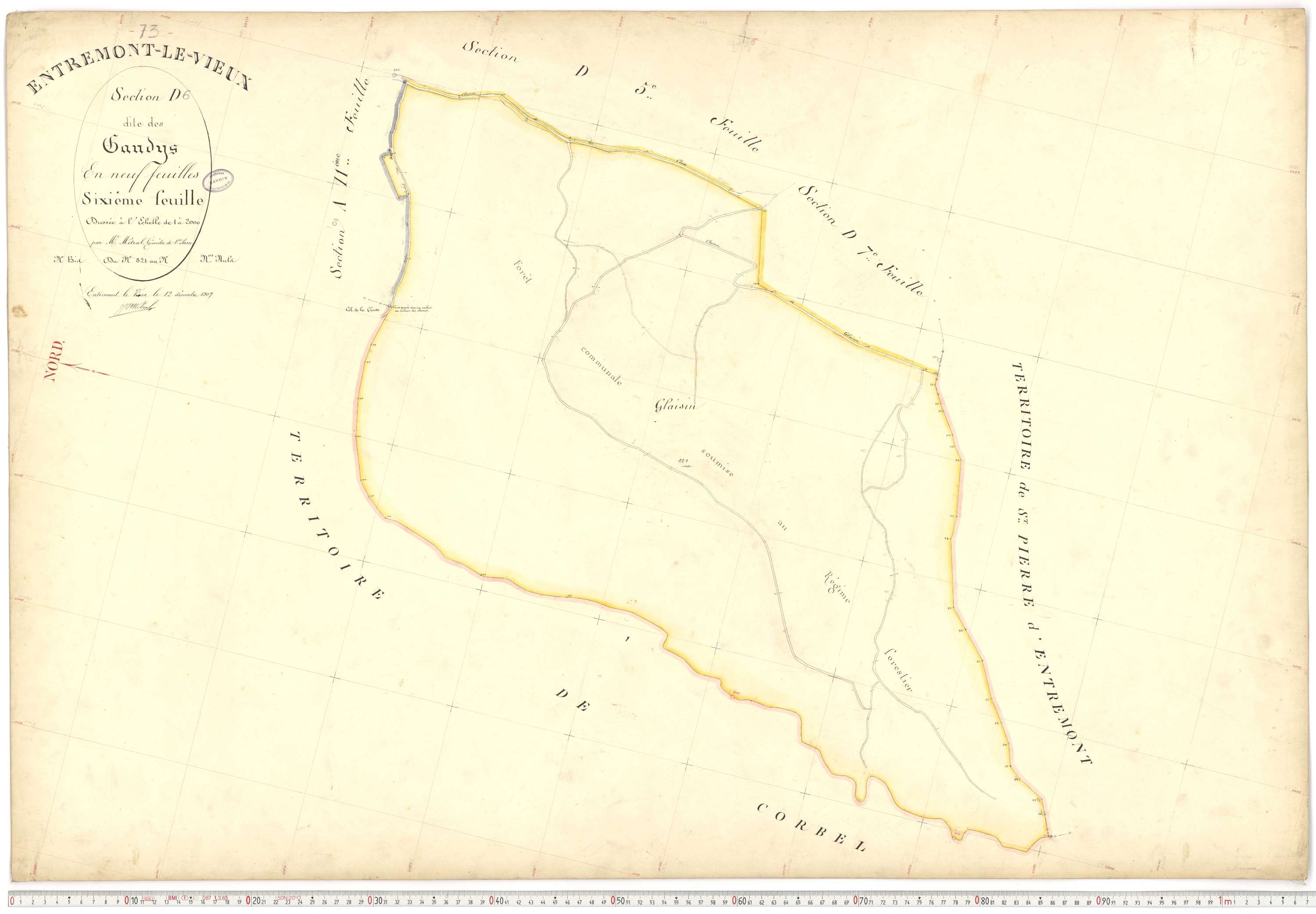 Entremont-le-Vieux - Cadastre français (1907).