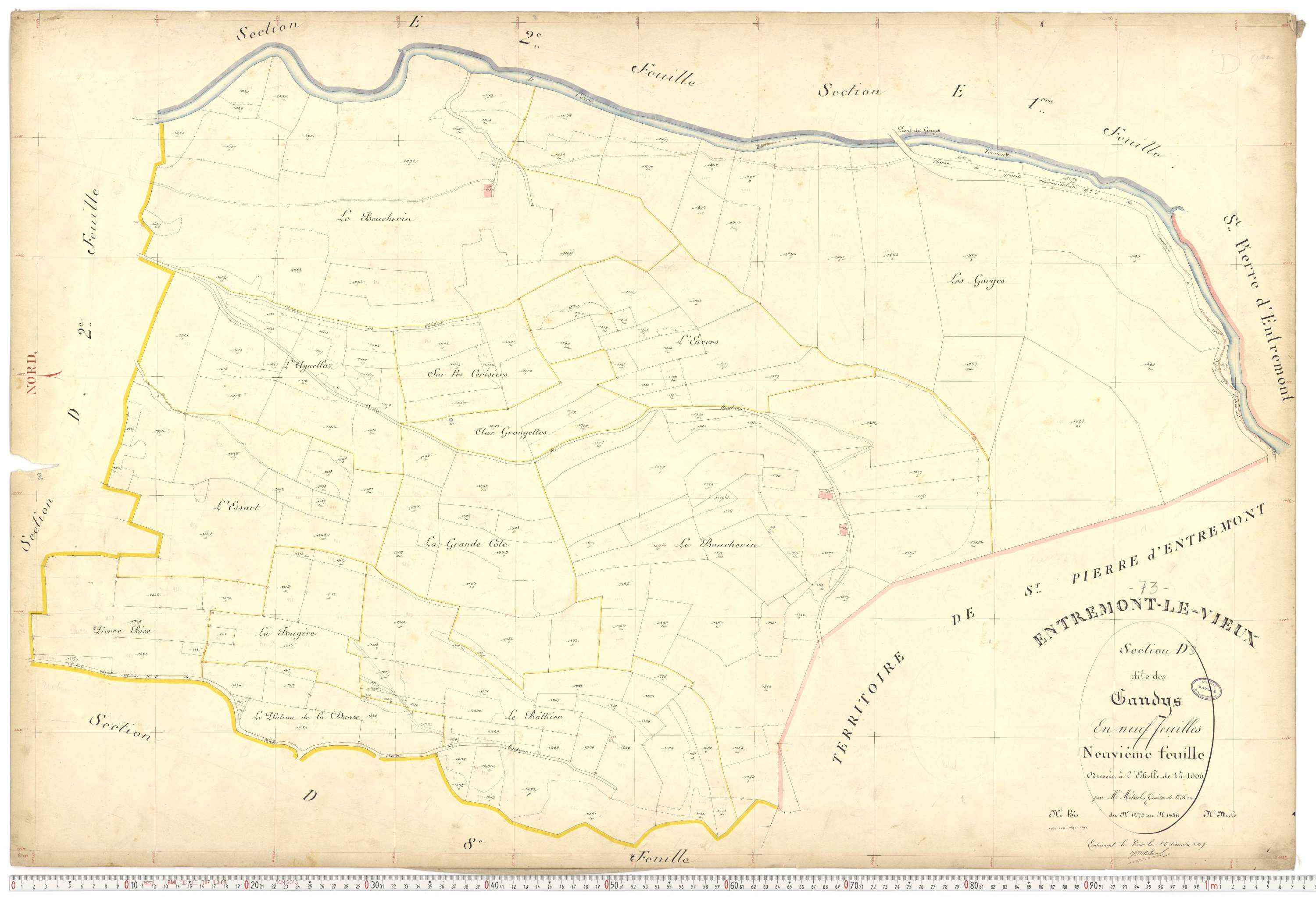 Entremont-le-Vieux - Cadastre français (1907).