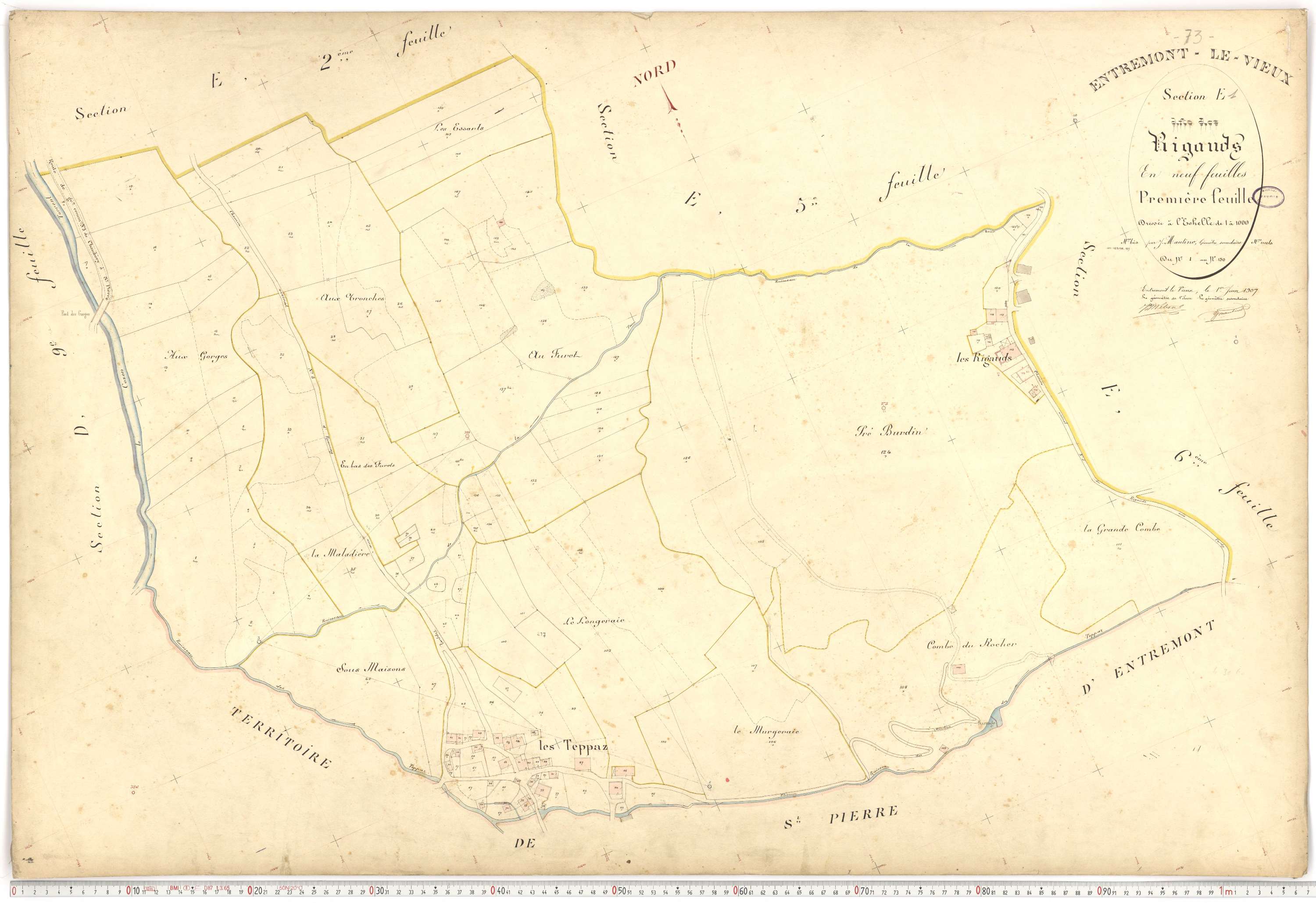 Entremont-le-Vieux - Cadastre français (1907).