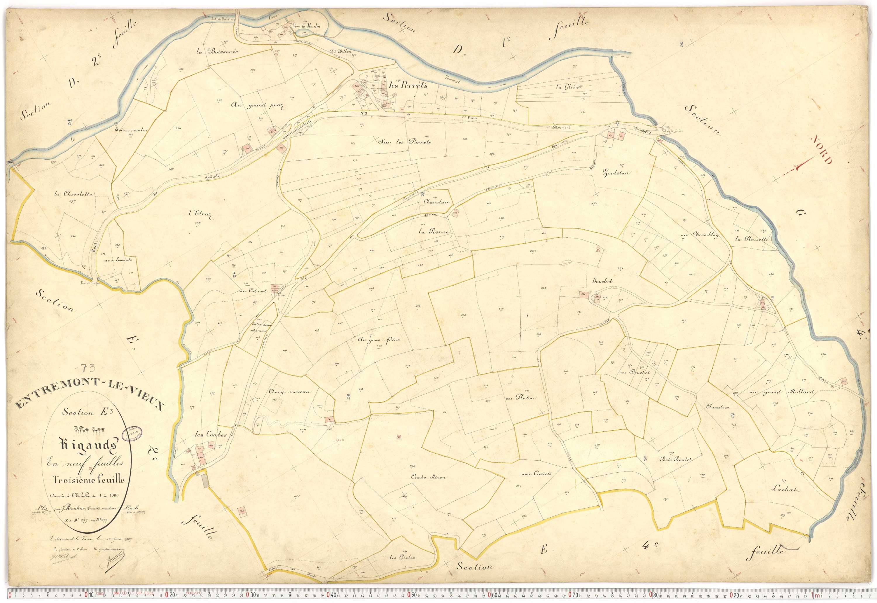 Entremont-le-Vieux - Cadastre français (1907).