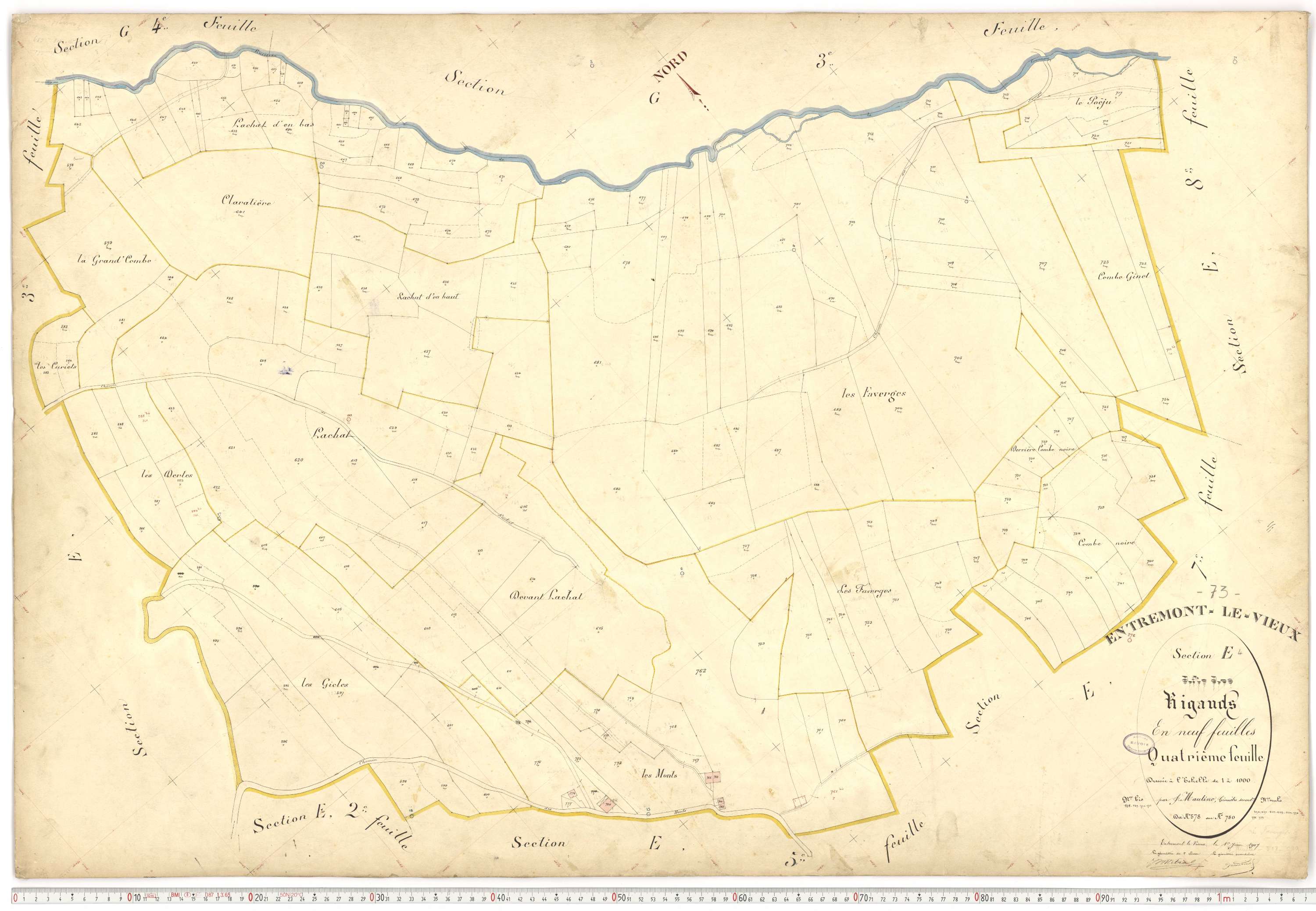 Entremont-le-Vieux - Cadastre français (1907).