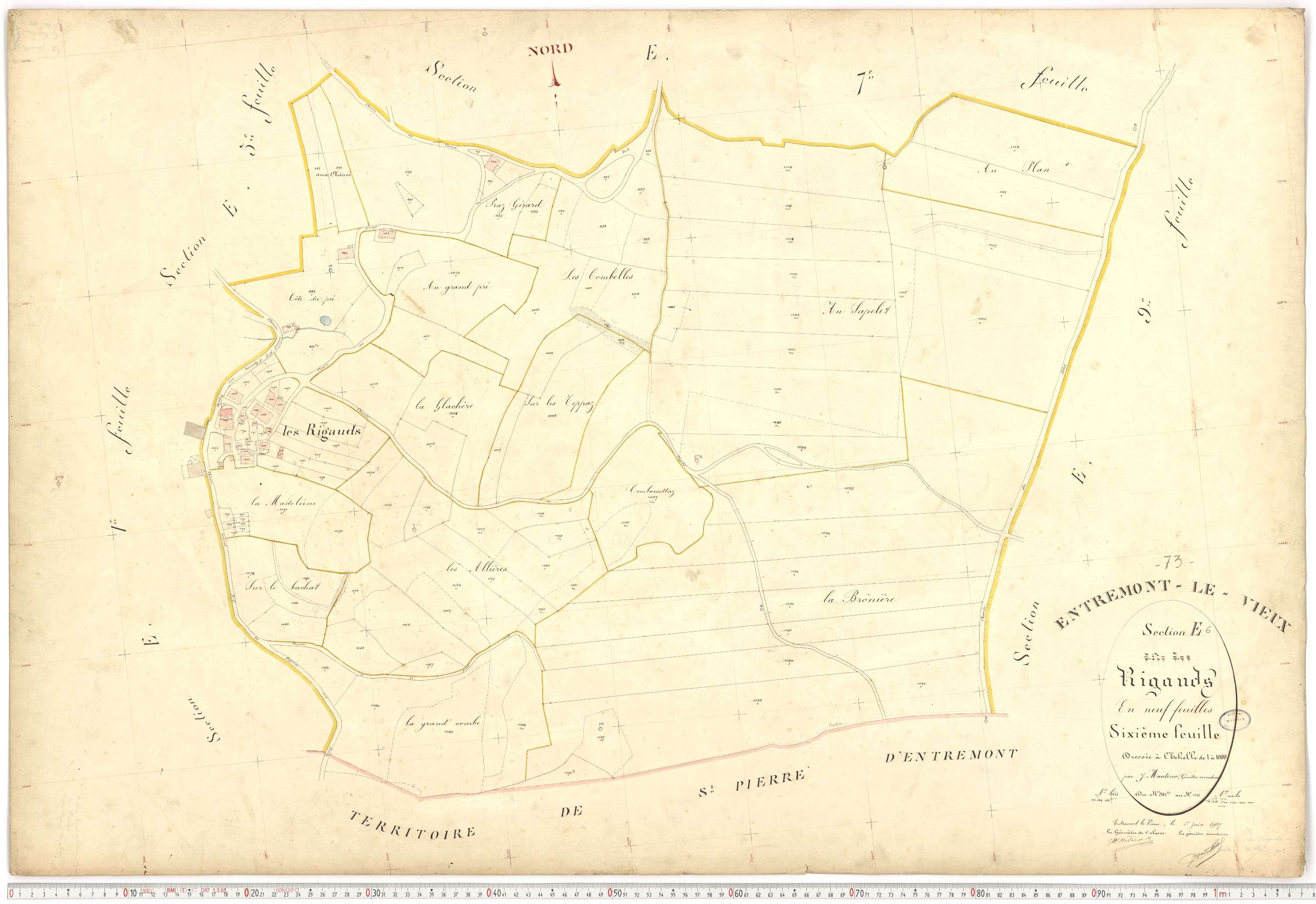 Entremont-le-Vieux - Cadastre français (1907).