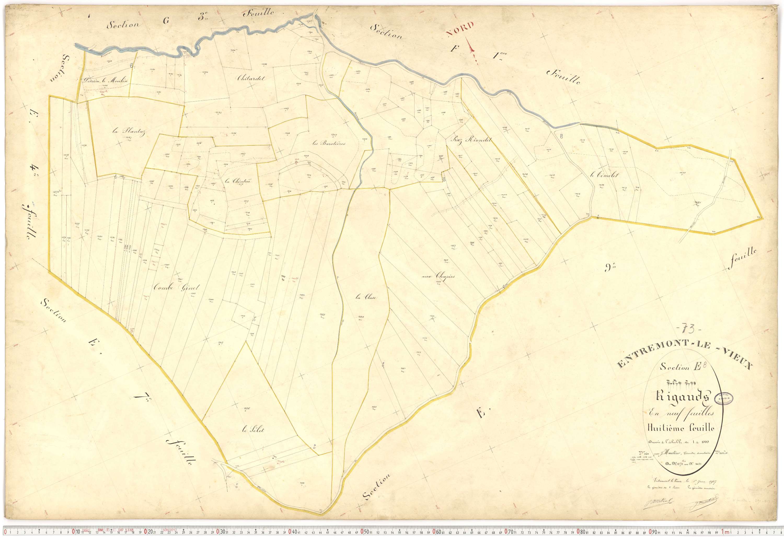 Entremont-le-Vieux - Cadastre français (1907).