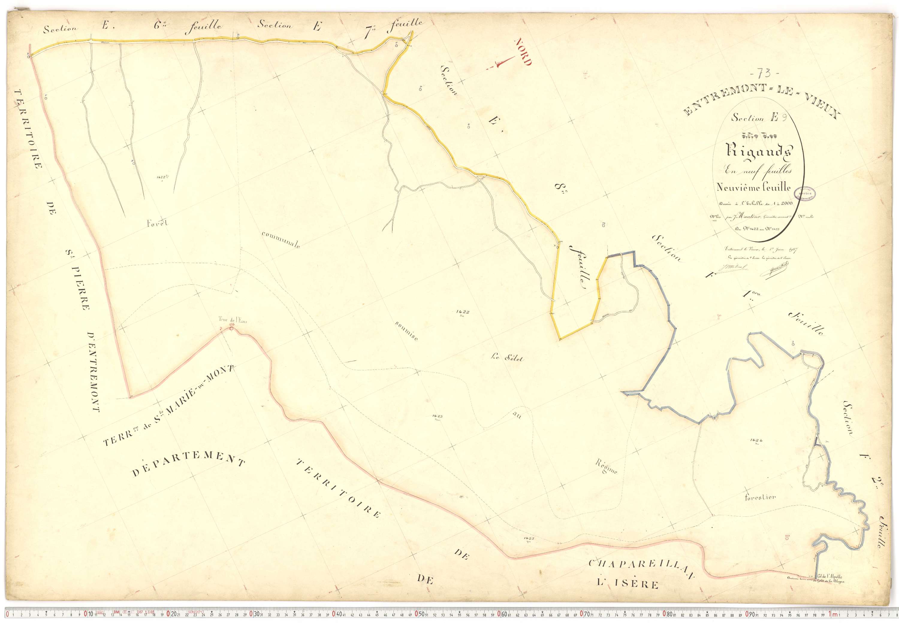Entremont-le-Vieux - Cadastre français (1907).