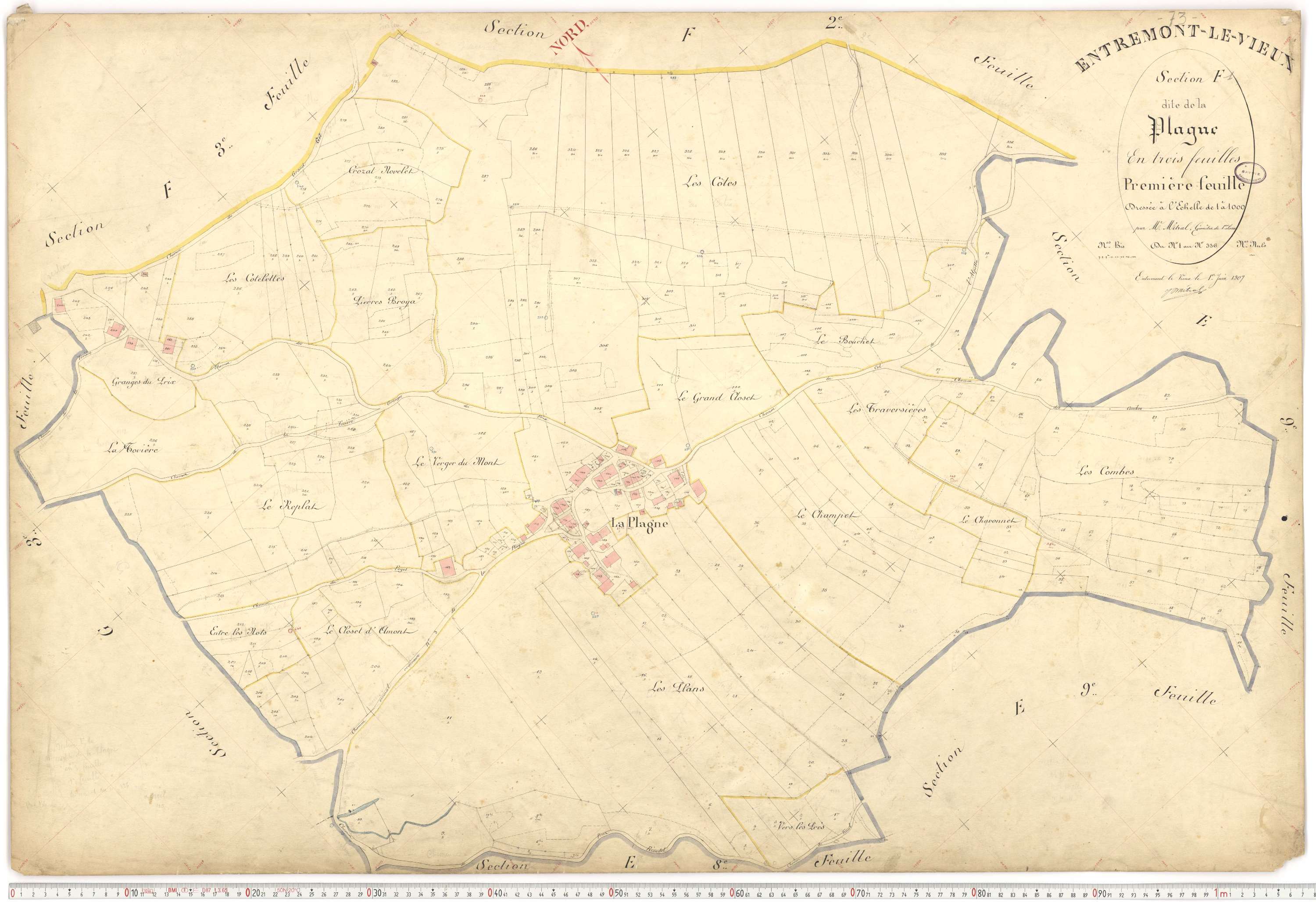 Entremont-le-Vieux - Cadastre français (1907).