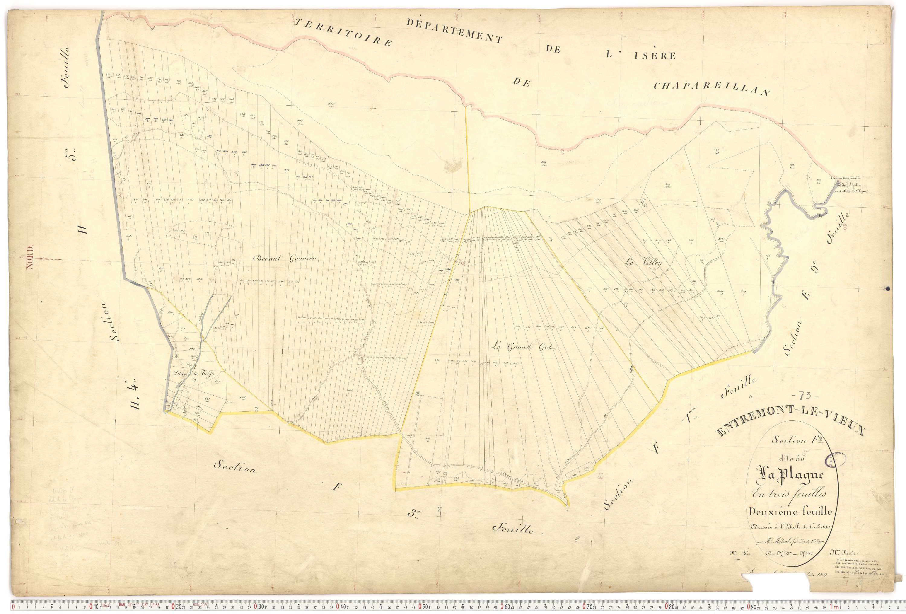 Entremont-le-Vieux - Cadastre français (1907).